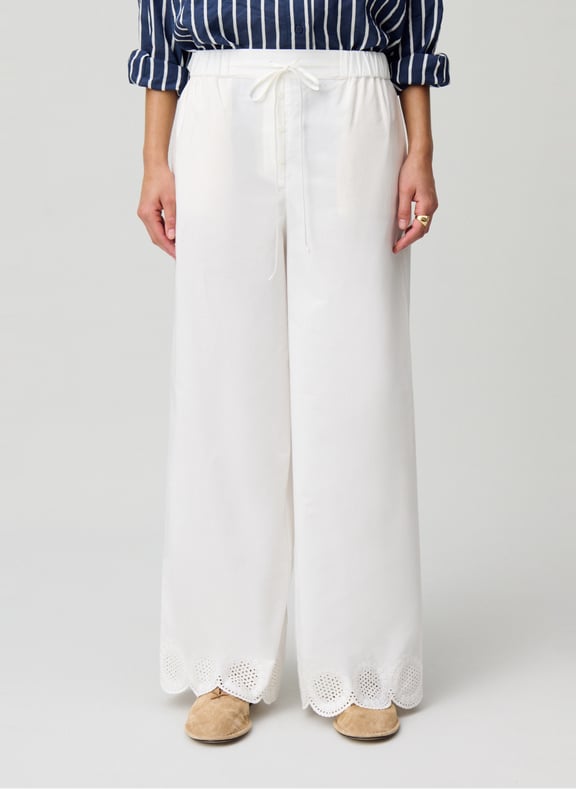Pantalon droit en coton Beige by CLAUDIE PIERLOT CLAUDIE PIERLOT Pantalon droit en coton Beige