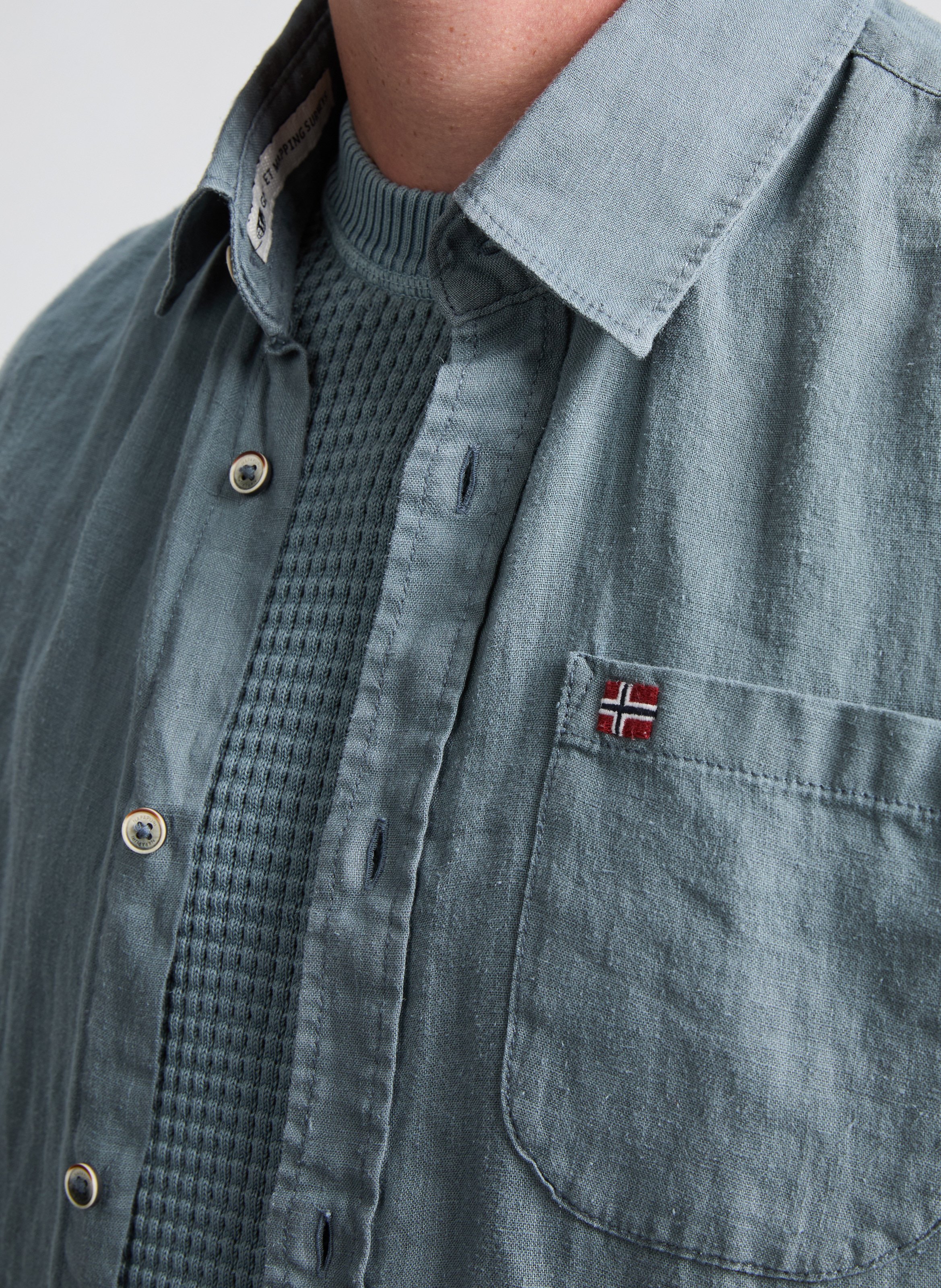  Cotton shirt NAPAPIJRI Grey