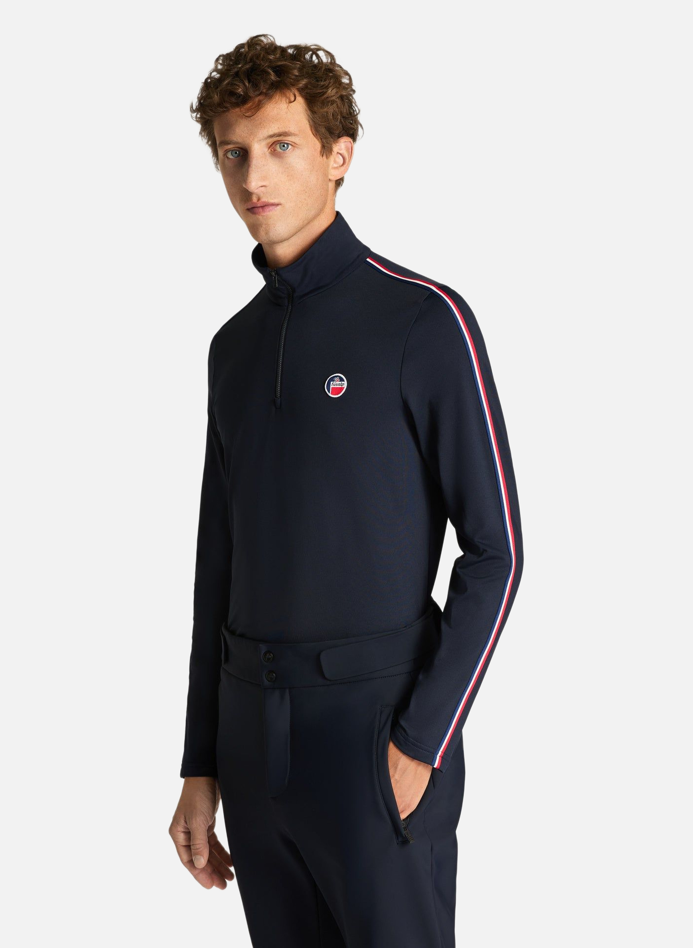 Sous pull mario col montant coupe regular FUSALP Bleu