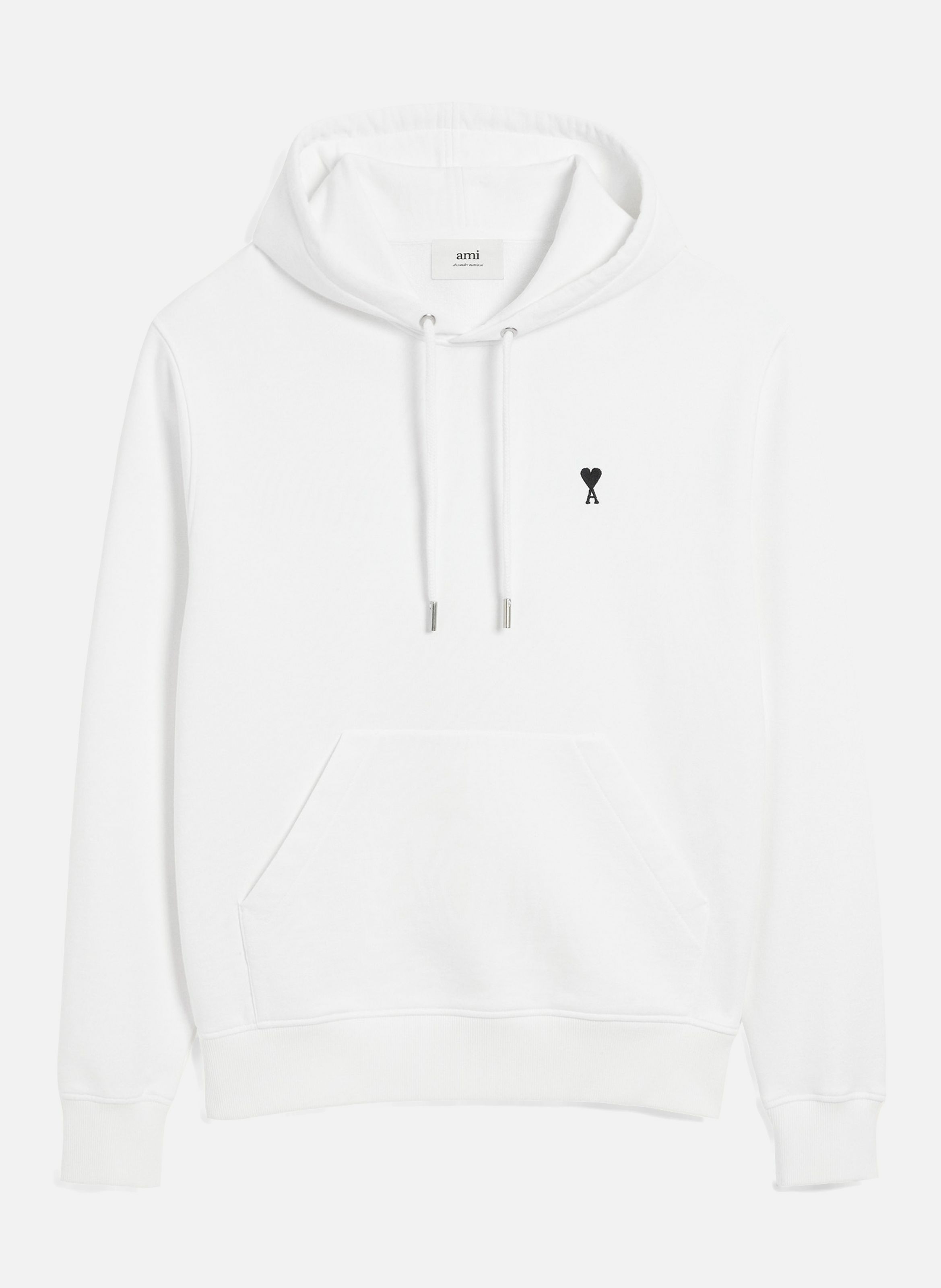 Hoodie ami de coeur en coton AMI PARIS Blanc