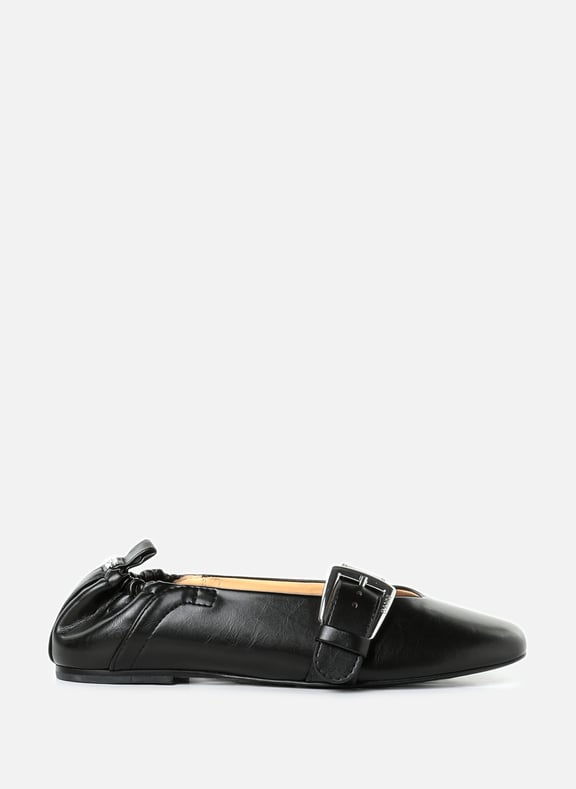 Ballerines Butterfly Strap Noir by GANNI GANNI Ballerines Butterfly Strap Noir