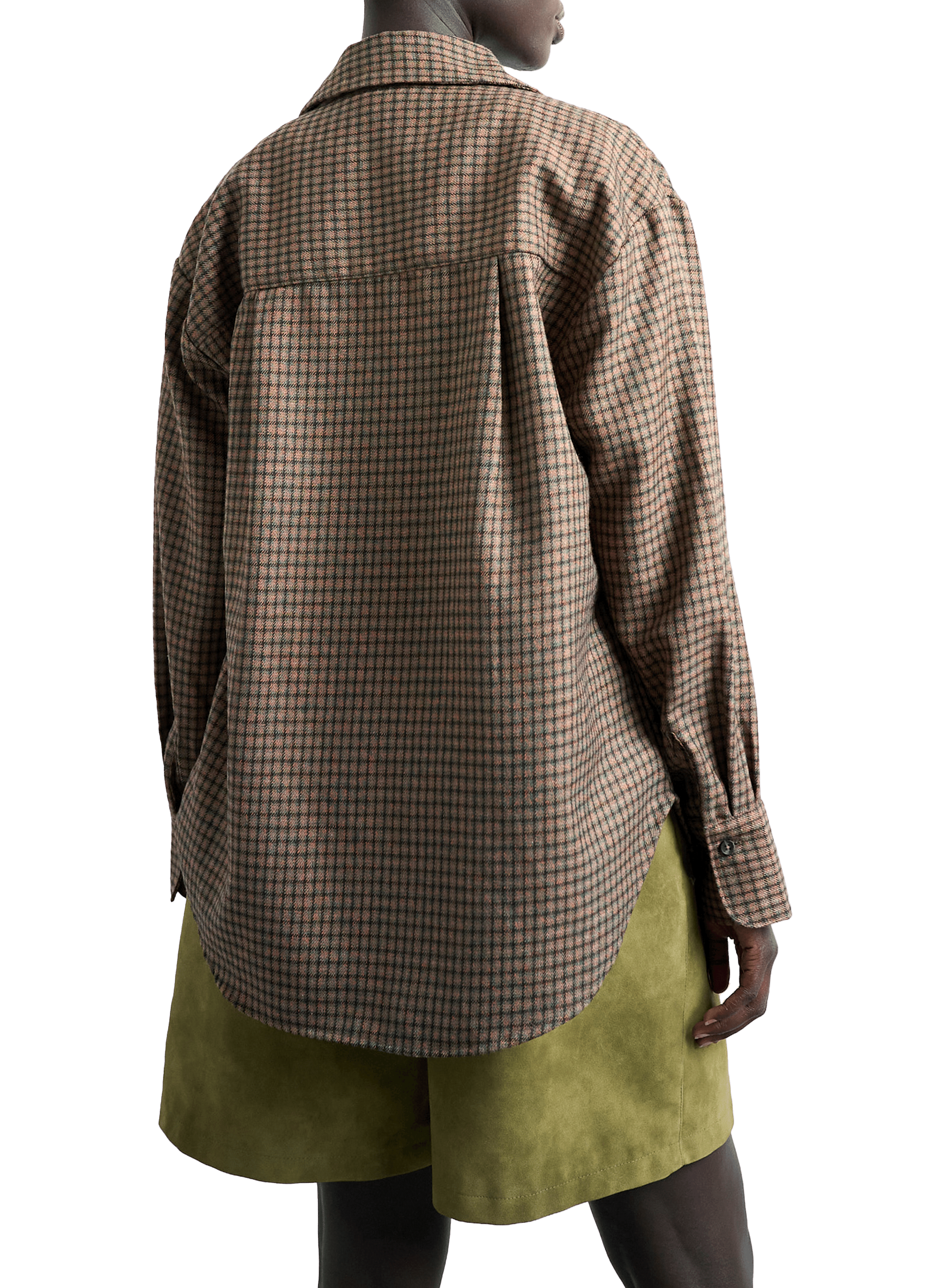 Shirt with classic plaid collar TOPSHOP Brown