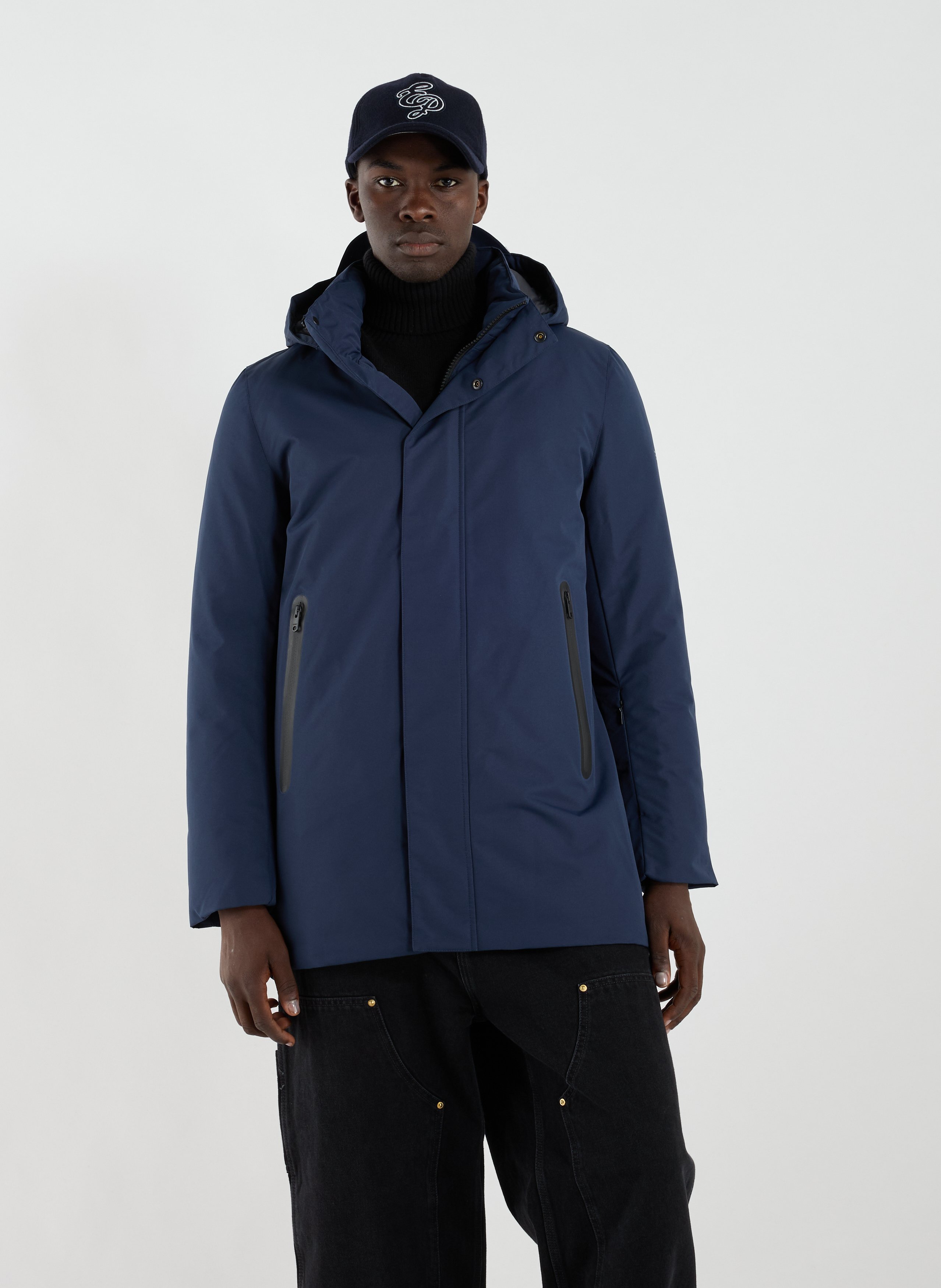ECOALF Parka à capuche Bleu