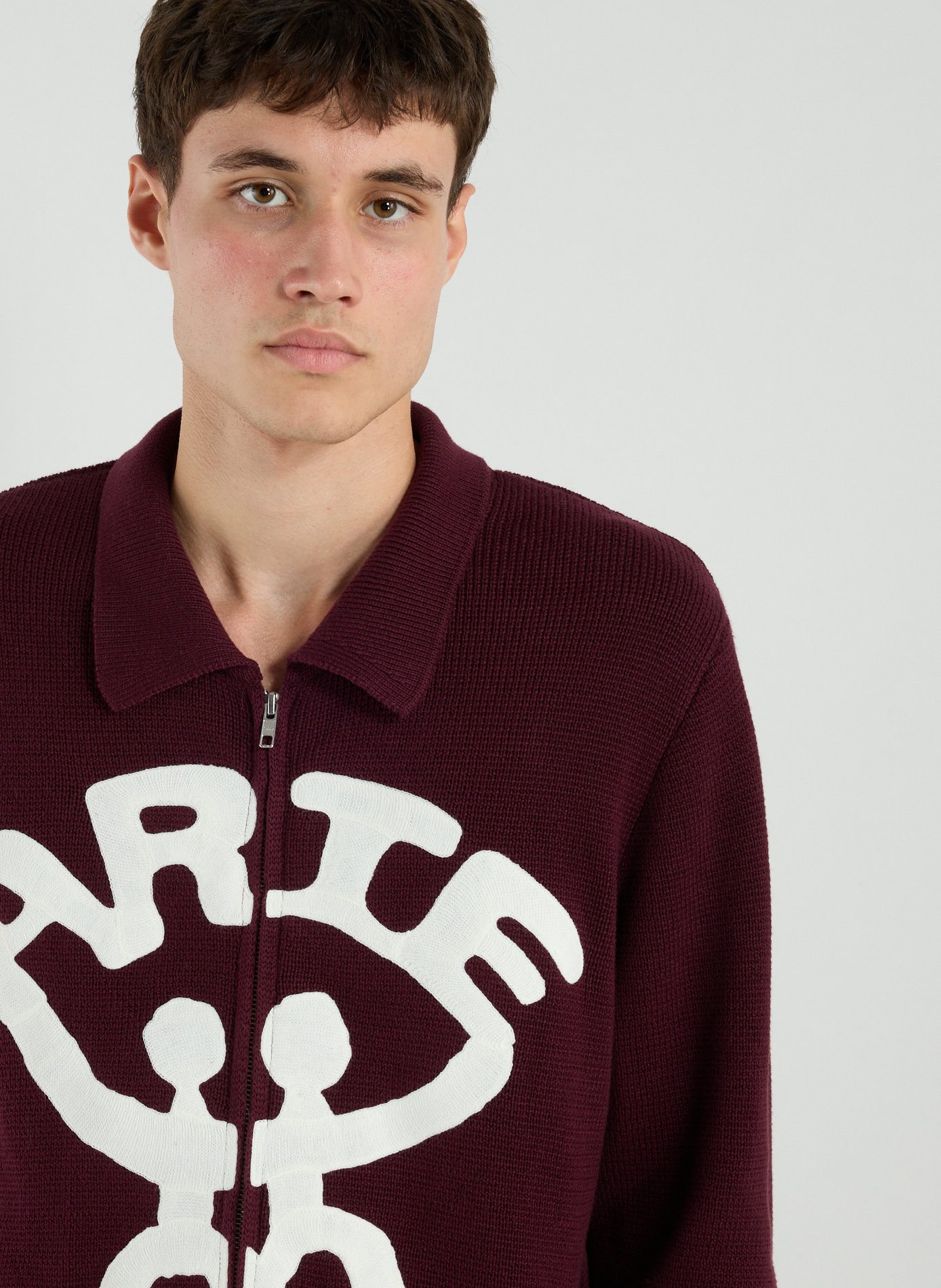 Cotton zip-up jumper ARTE ANTWERP Red