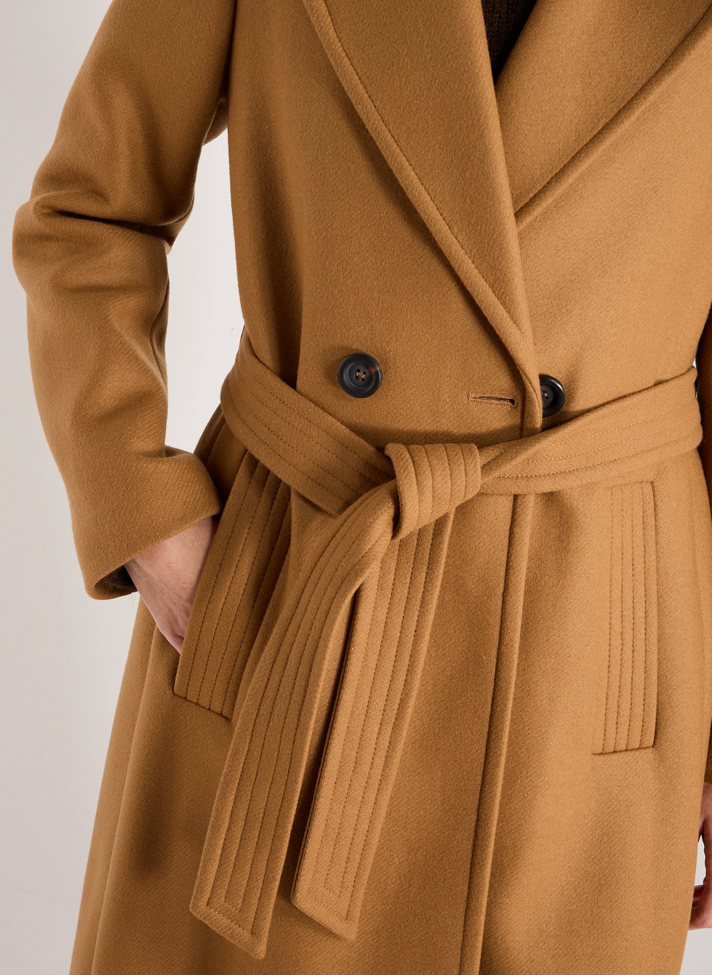 Long wool-blend coat TRENCH & COAT Brown