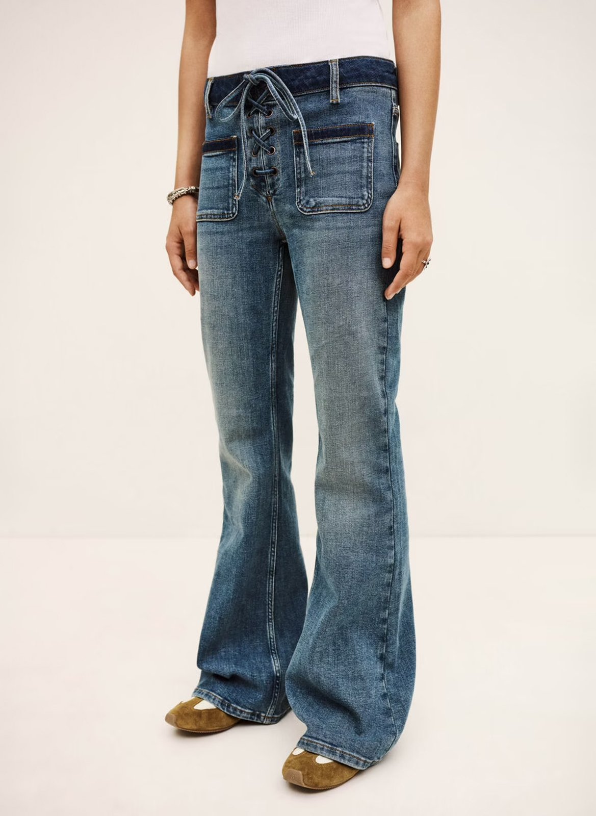 Jean flare en coton mélangé rafa BA&SH Bleu