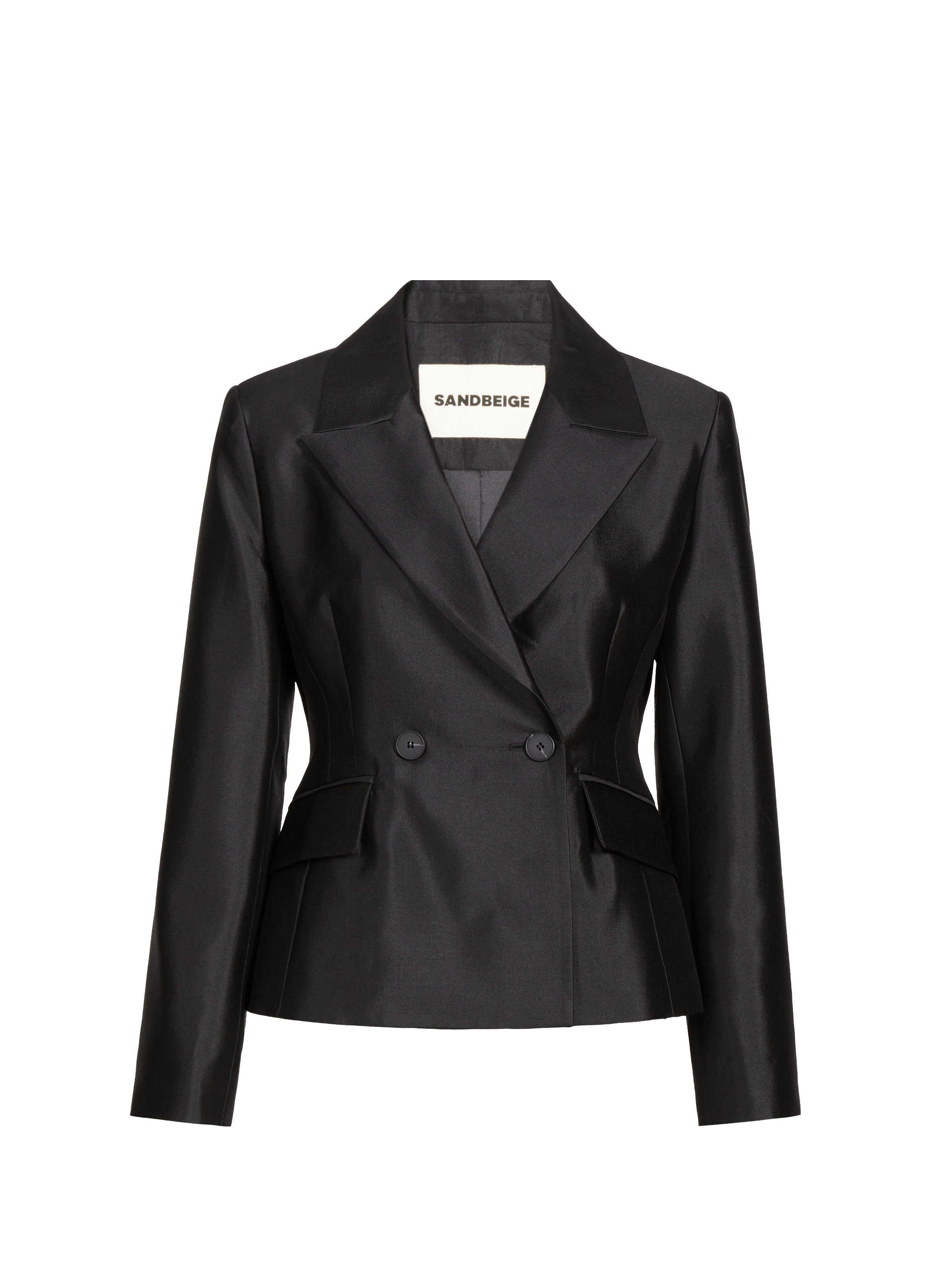 SANDBEIGE Blazer en laine et soie  Noir