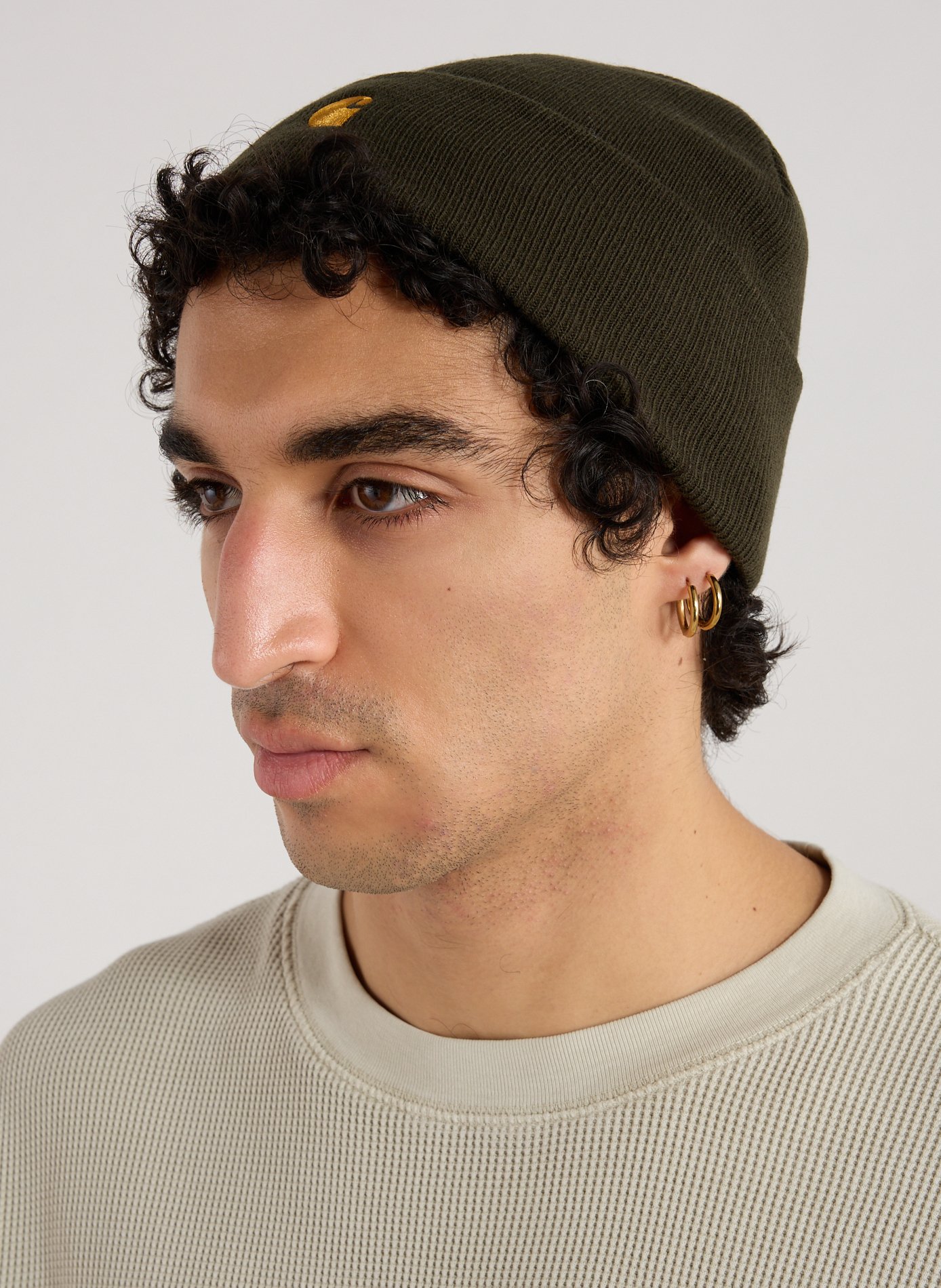 Oversized round neck cotton sweater CARHARTT WIP Beige