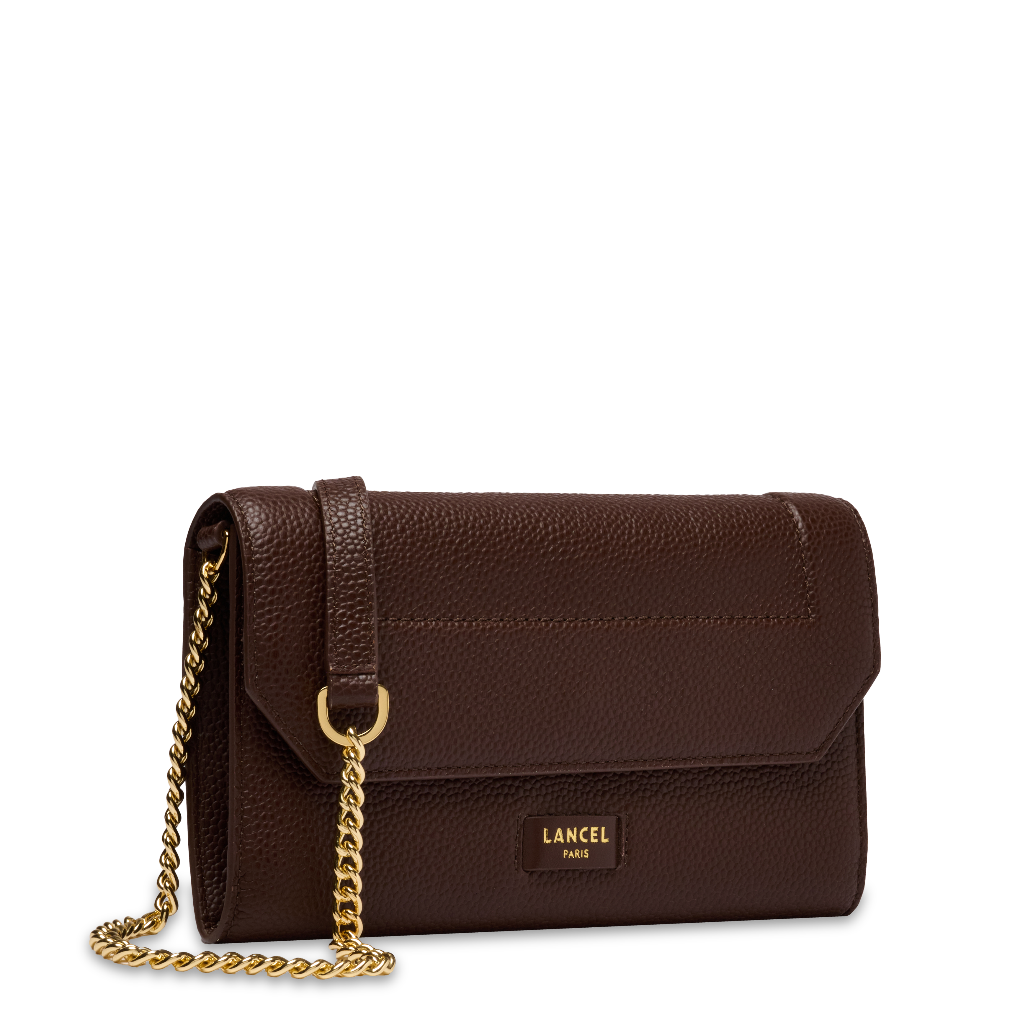 Portefeuille chaine ninon de lancel en cuir LANCEL Marron