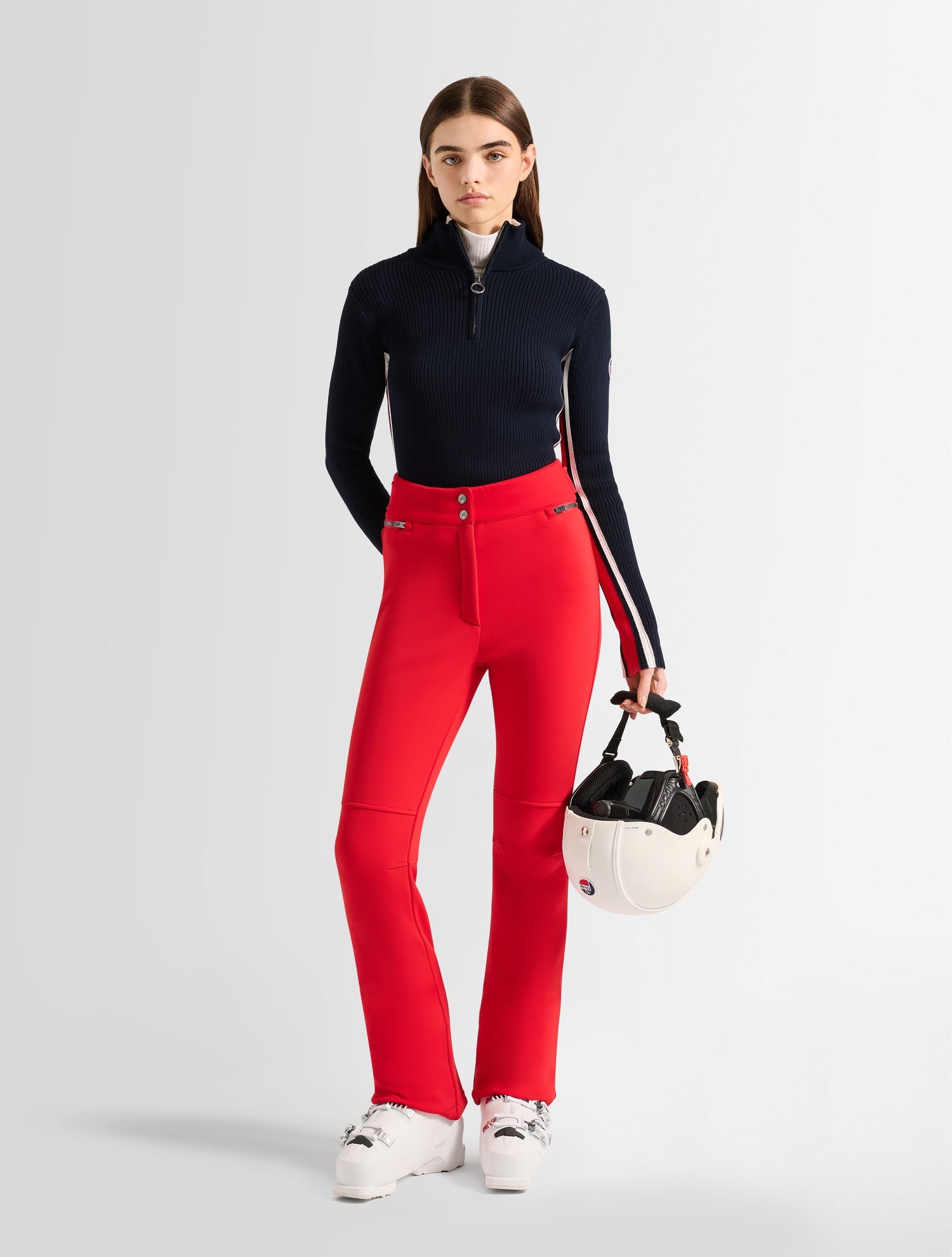 FUSALP Pull deltanao col montant coupe regular Bleu