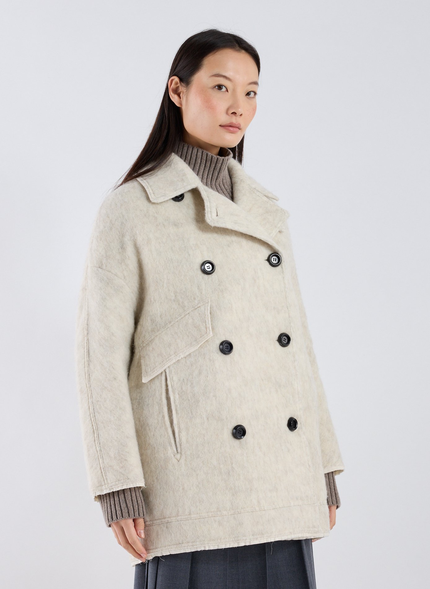 OOF WEAR Manteau oversize col classique Blanc