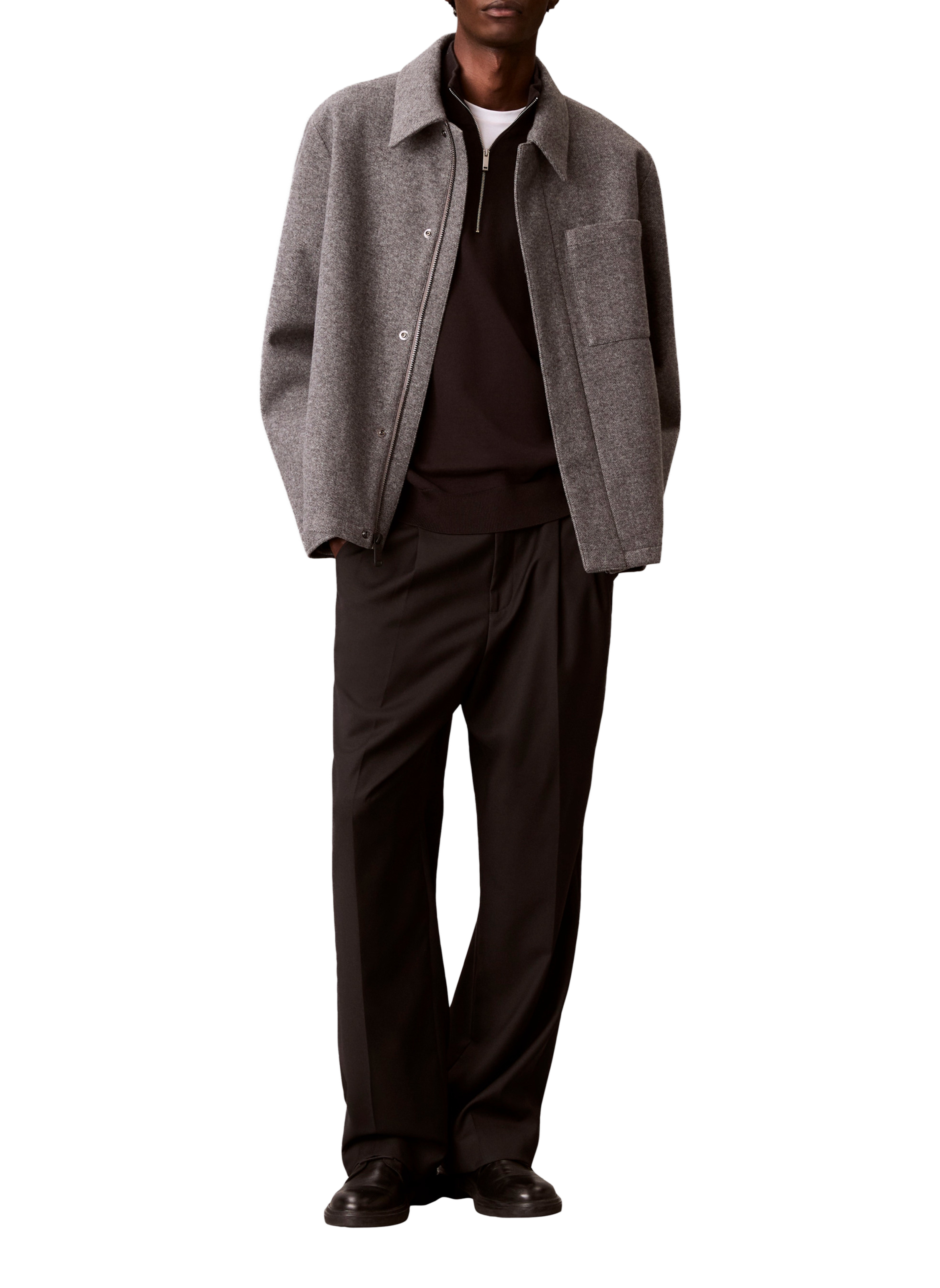 Blouson droit uni CALVIN KLEIN Gris