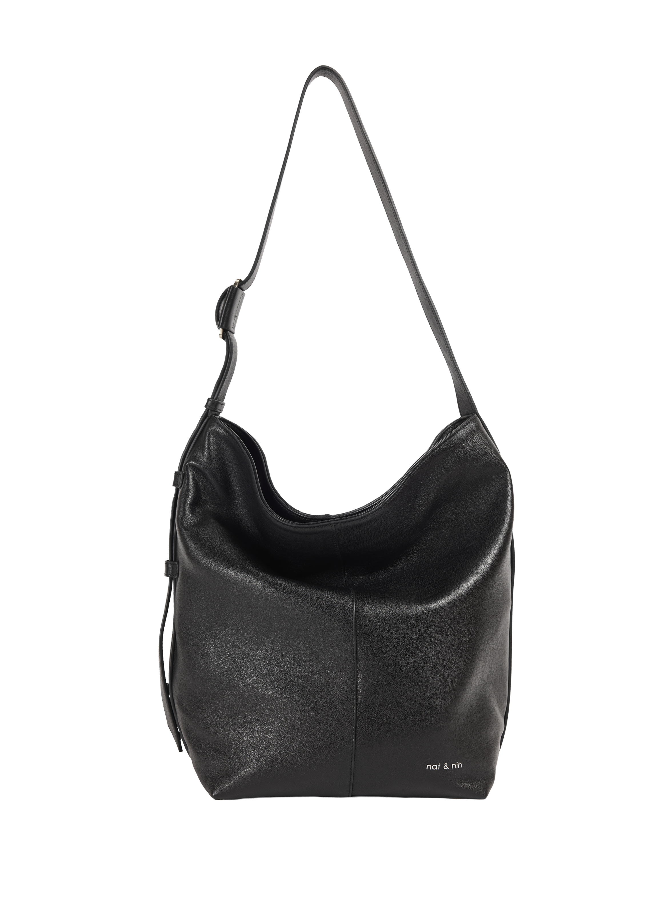 Sac épaule Nour en cuir NAT & NIN Noir