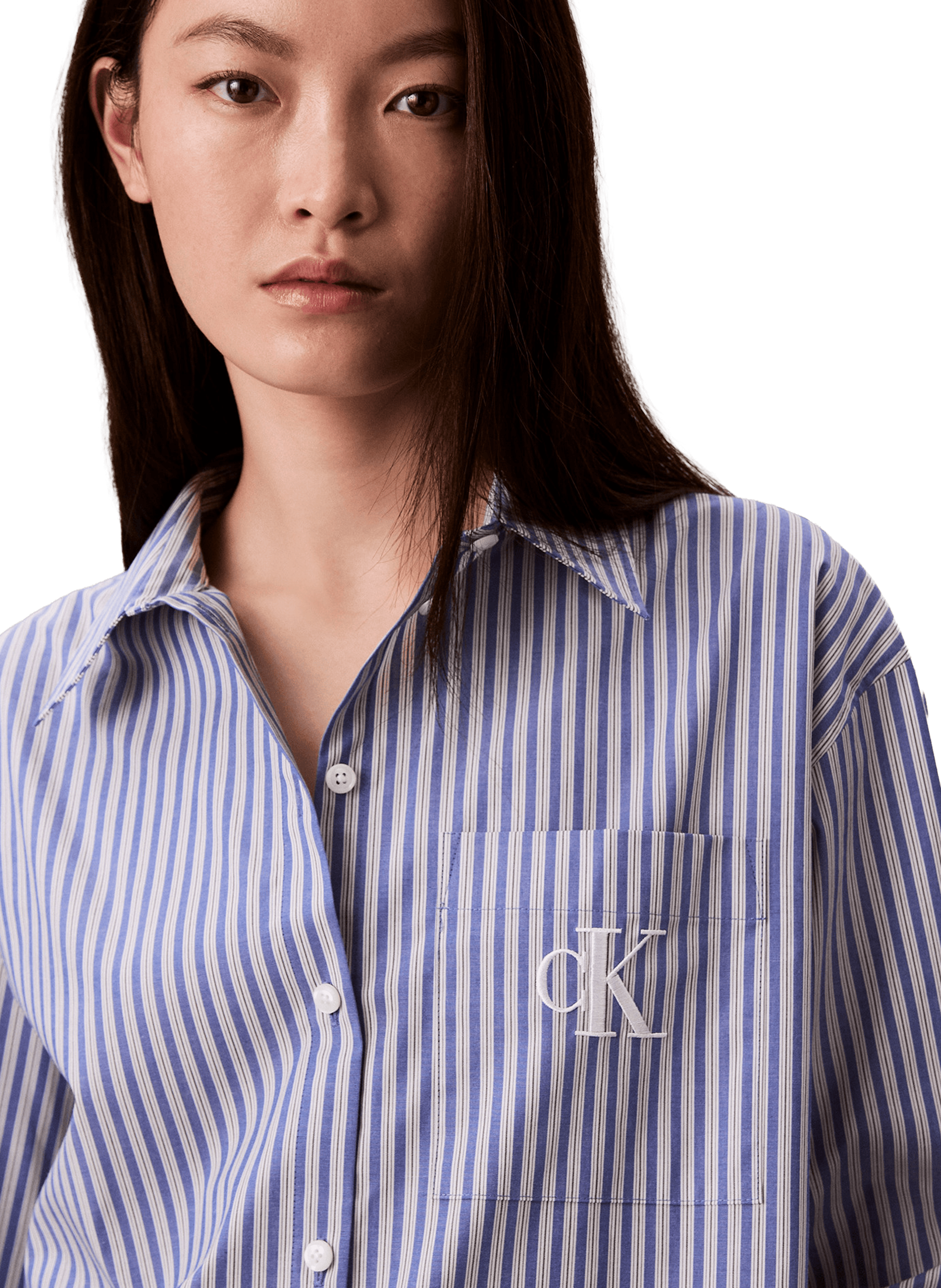 Striped cotton poplin shirt CALVIN KLEIN Multicolour