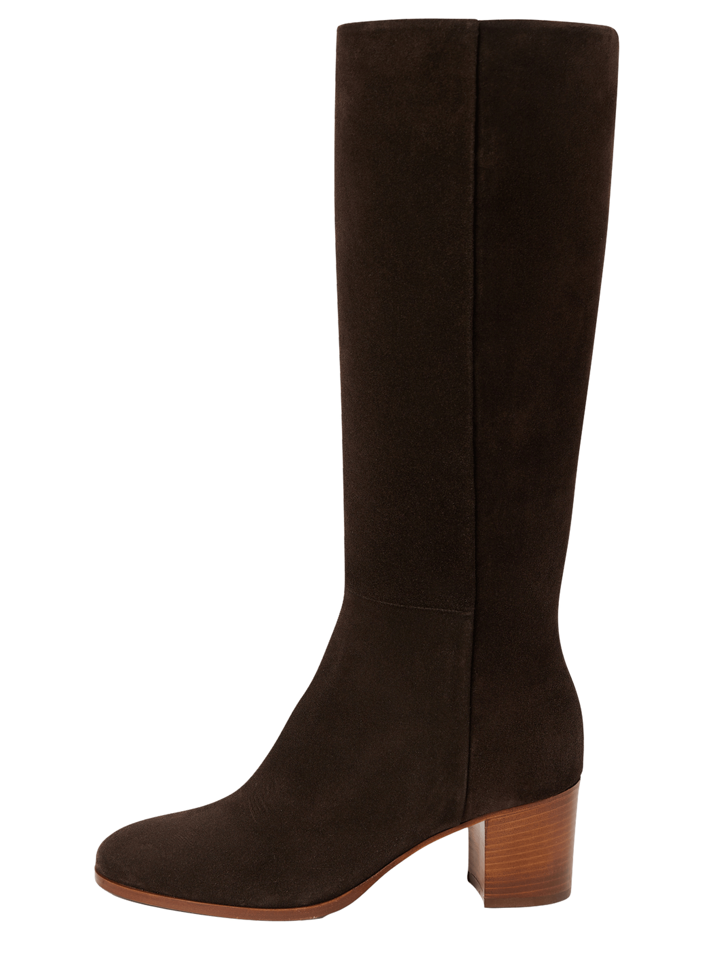 Bottes à talon en cuir velours - lizzie GERARD DAREL Marron