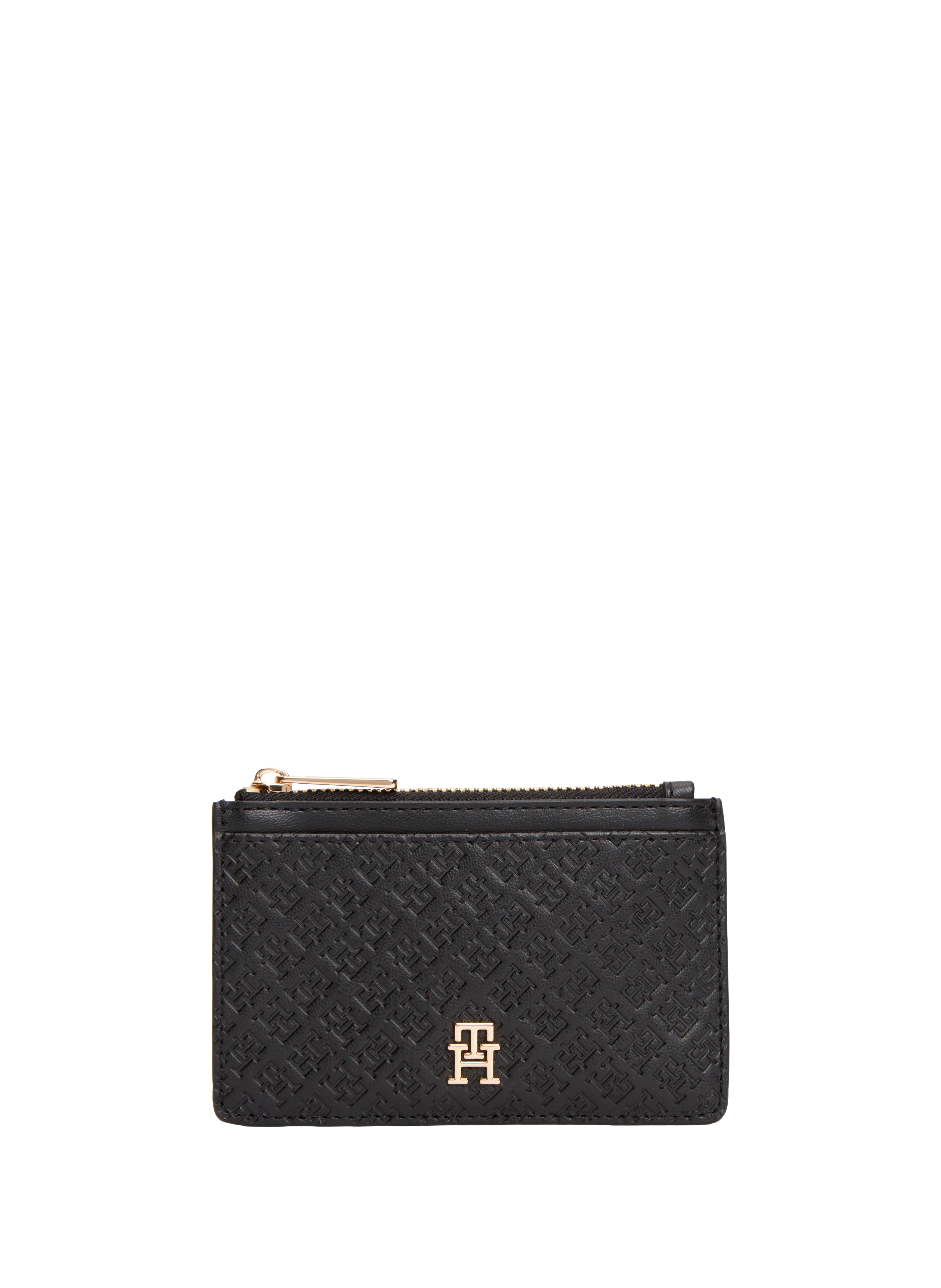 Monogram logo card holder TOMMY HILFIGER Black