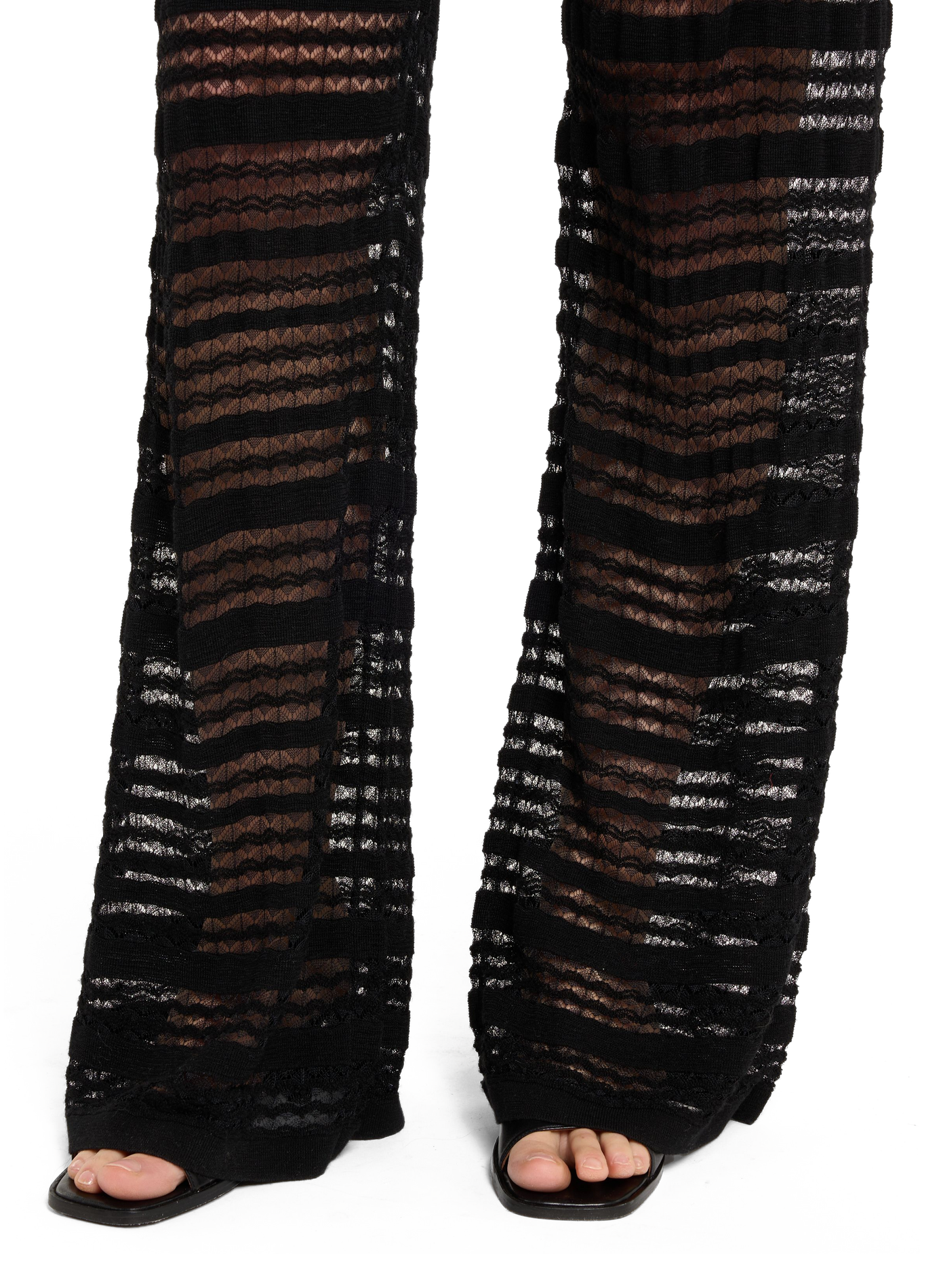 Pantalon ajouré Amil en laine mérinos SAISON 1865 Noir