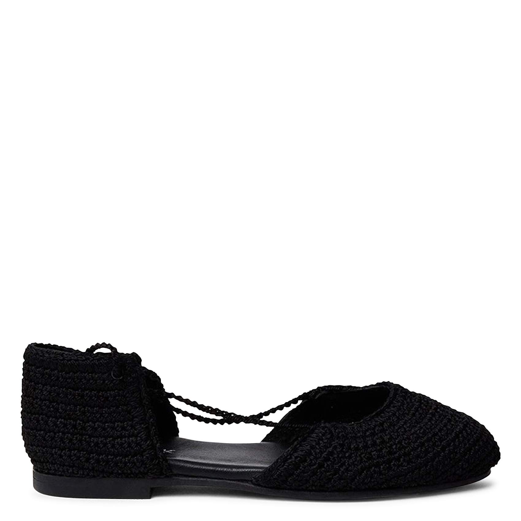 Ballerines à lacets en crochet wully JONAK Noir