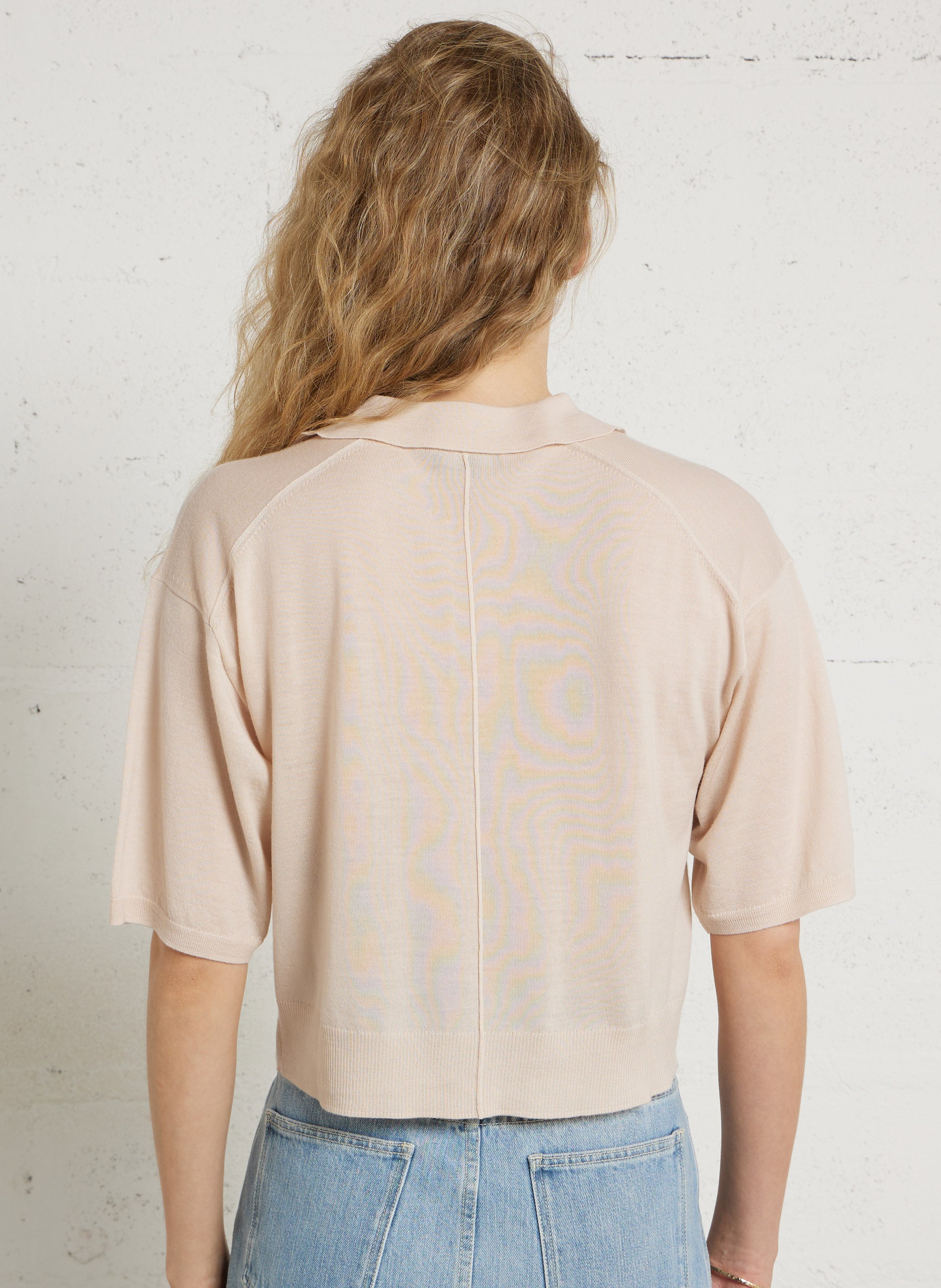 Pull col polo en laine elton SOEUR Rose