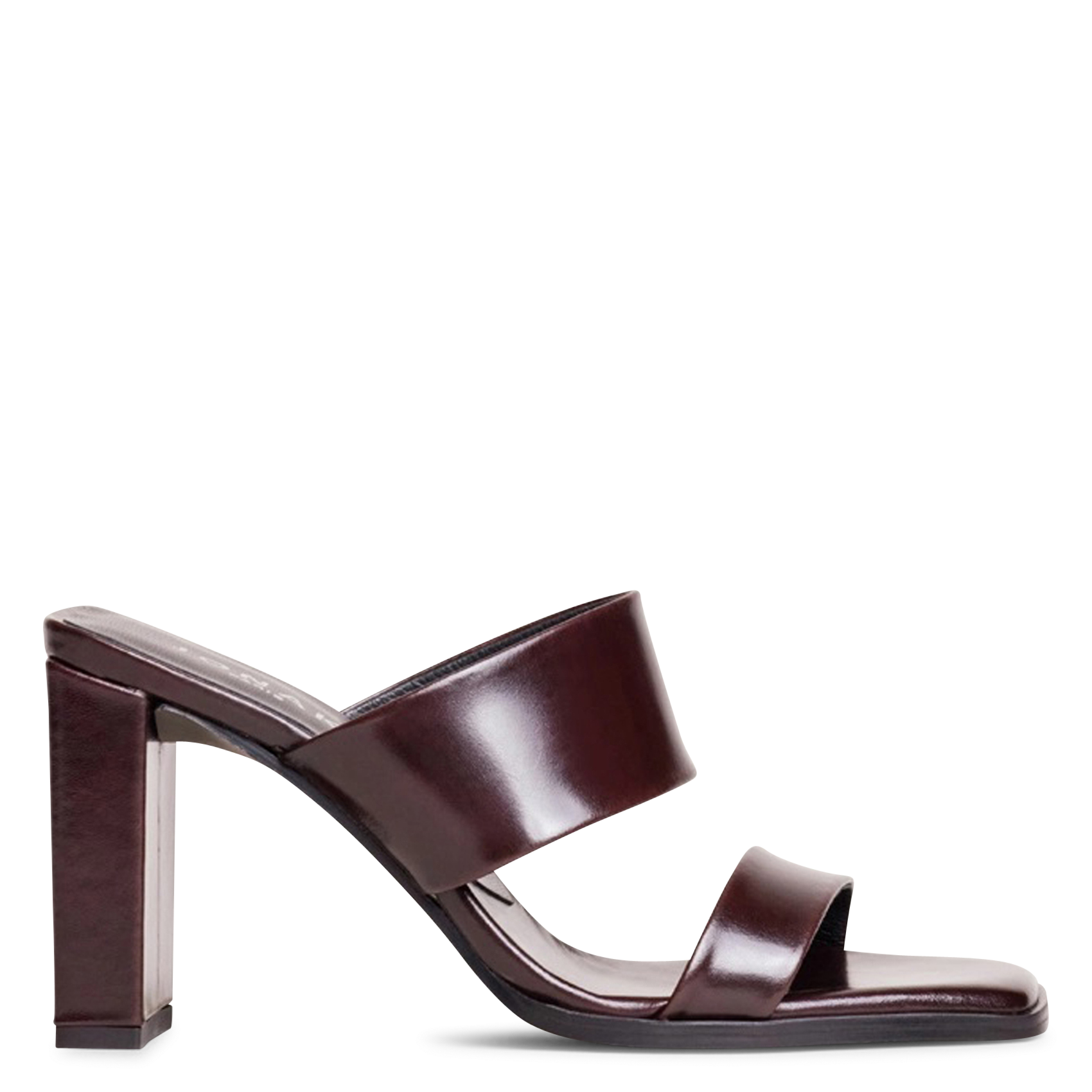 Mules en cuir britney JONAK Marron