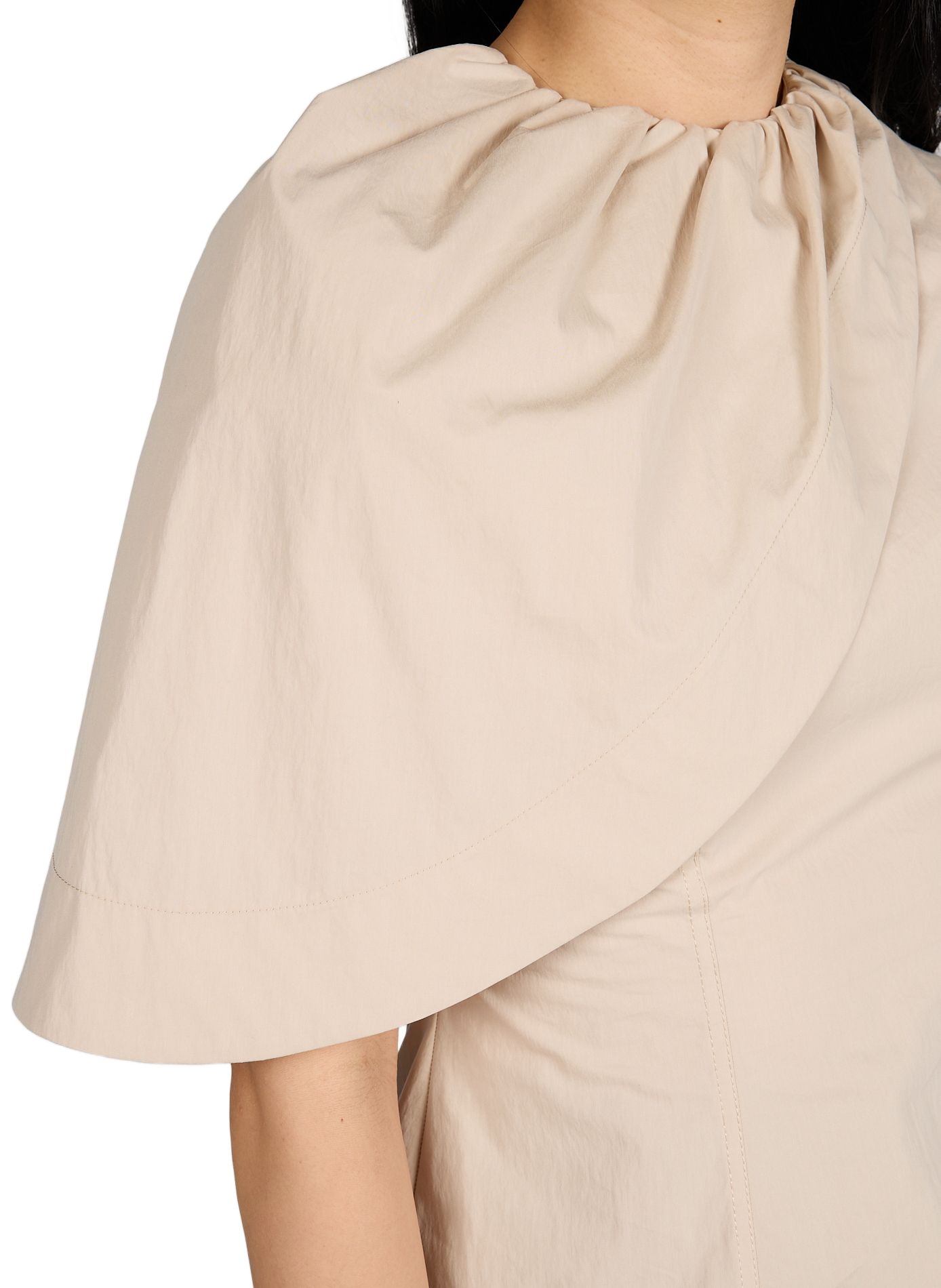 Top asymétrique cintré TOPSHOP Gris