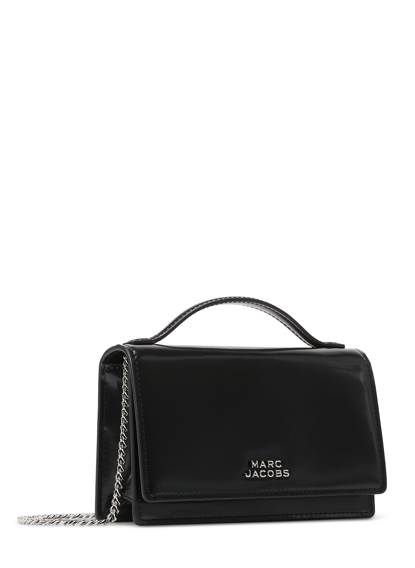 Borsa a tracolla mini Mirror in pelle verniciata MARC JACOBS Nero