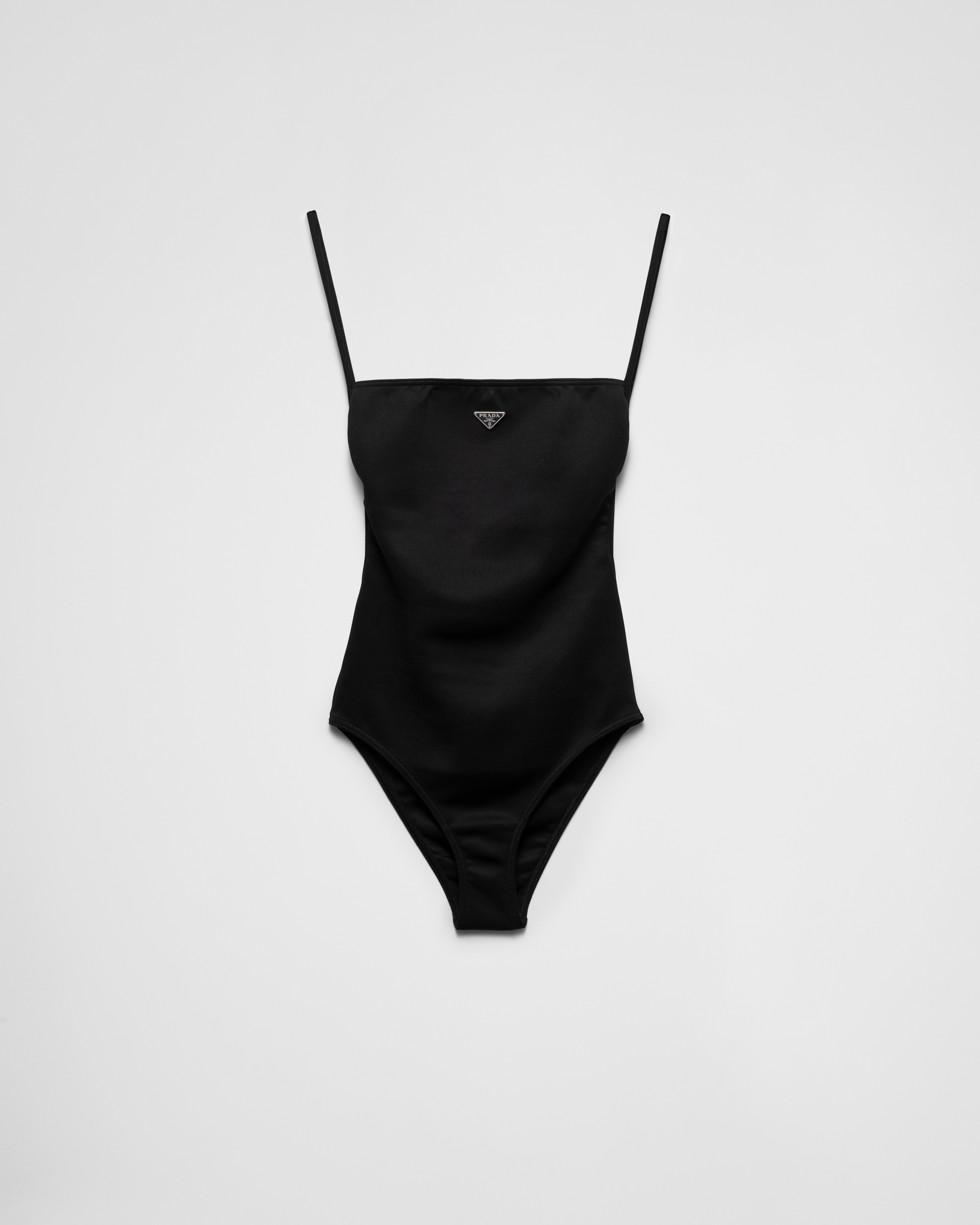 Maillot de bain une pièce en maille interlock PRADA Noir