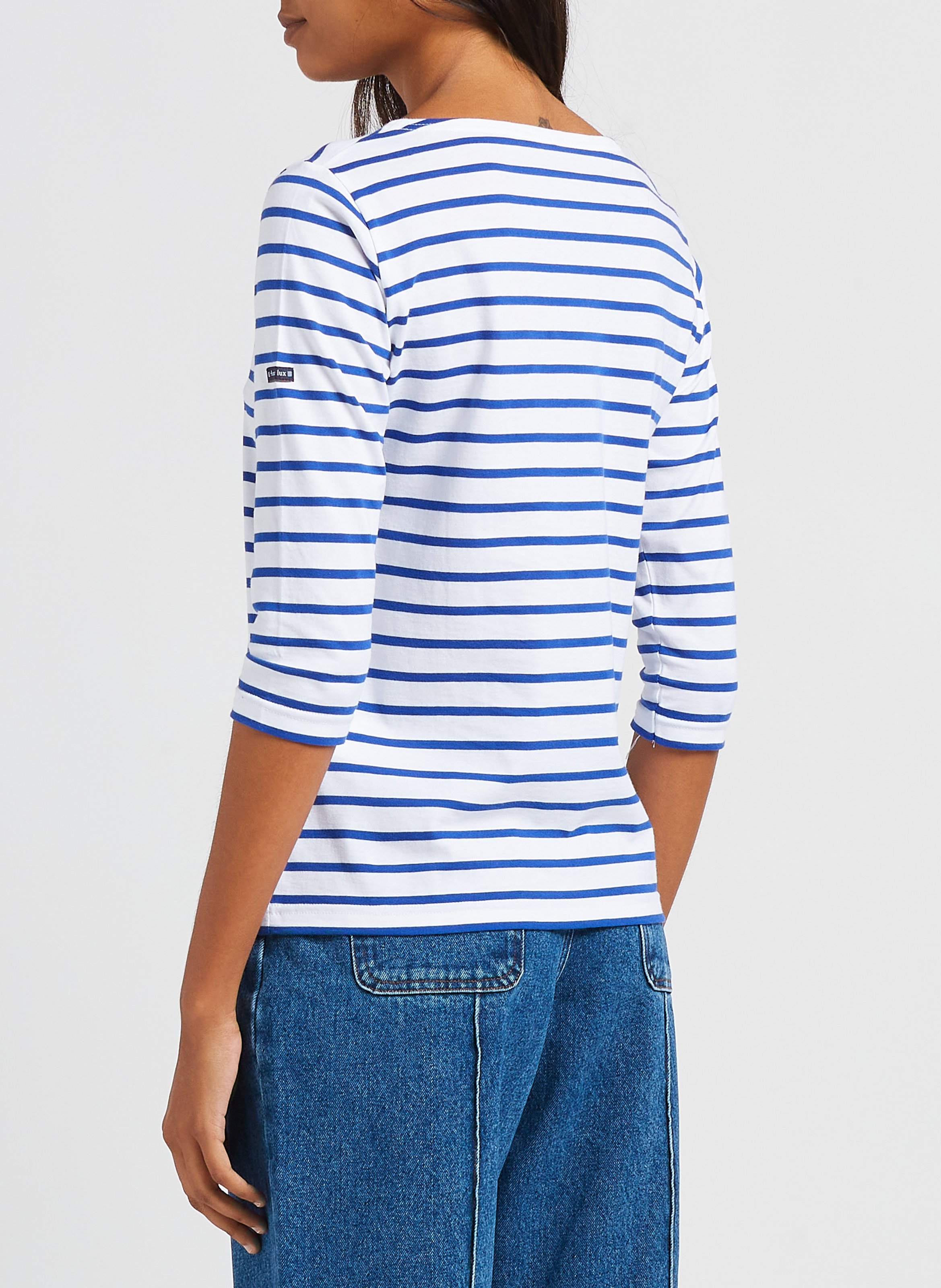 Tee-shirt droit col rond en coton ARMOR-LUX Blanc