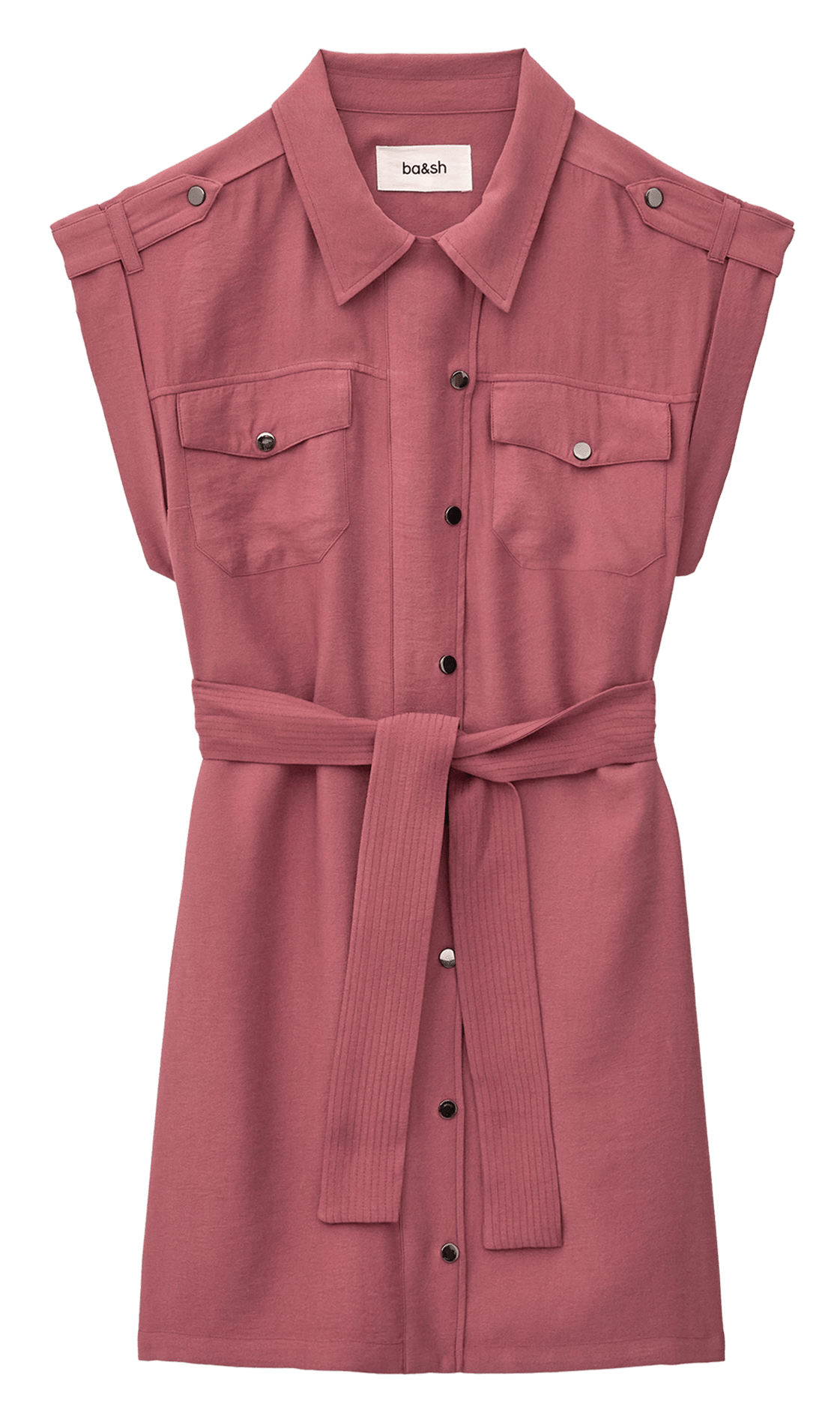 Robe courte col classique diala Rose