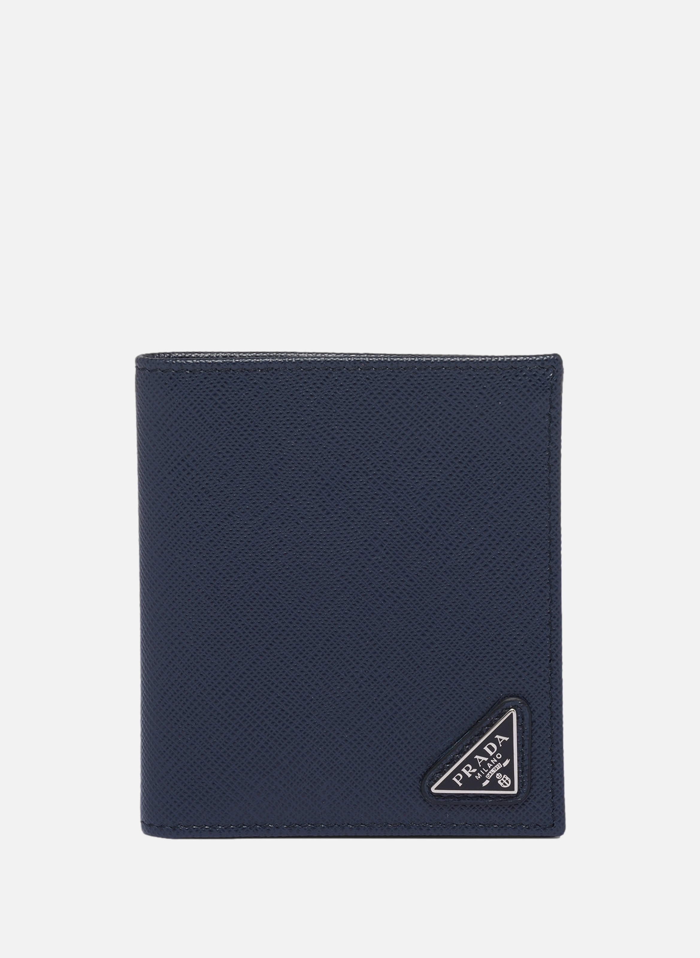 Portefeuille en cuir saffiano PRADA Bleu