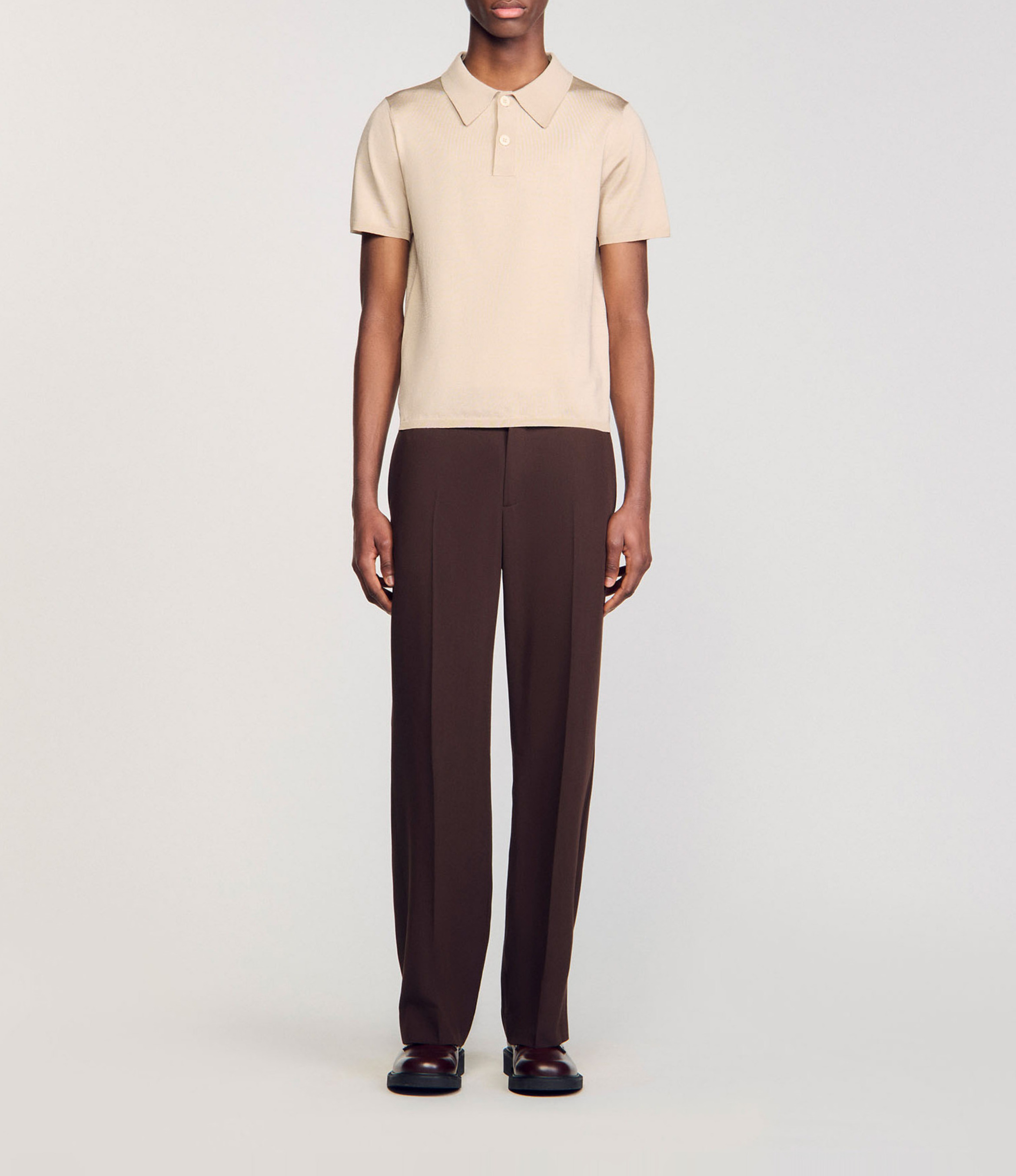 Polo regular fit SANDRO Blanc