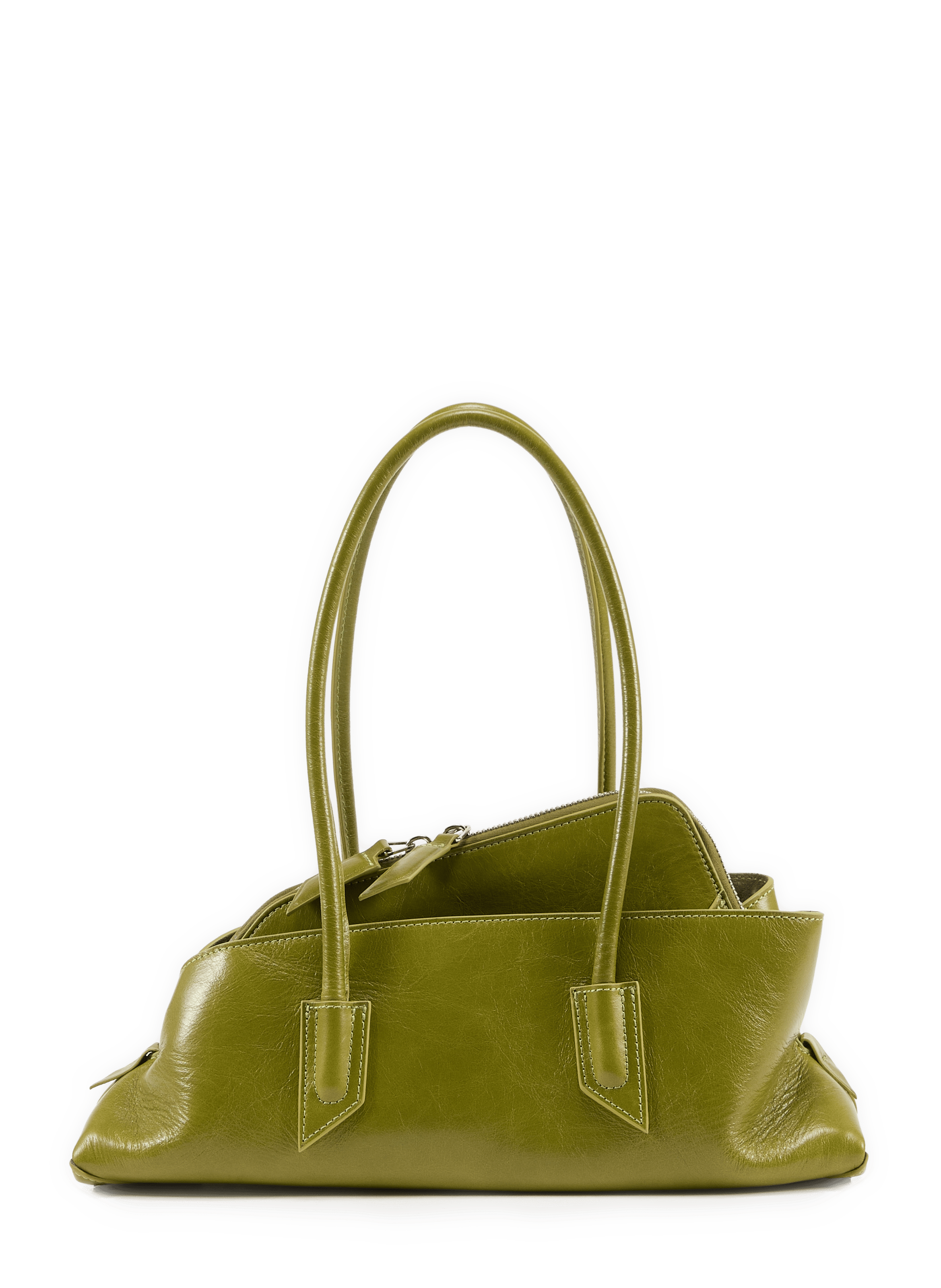 Sac à main La Passeggiata Small en cuir  THE ATTICO Vert