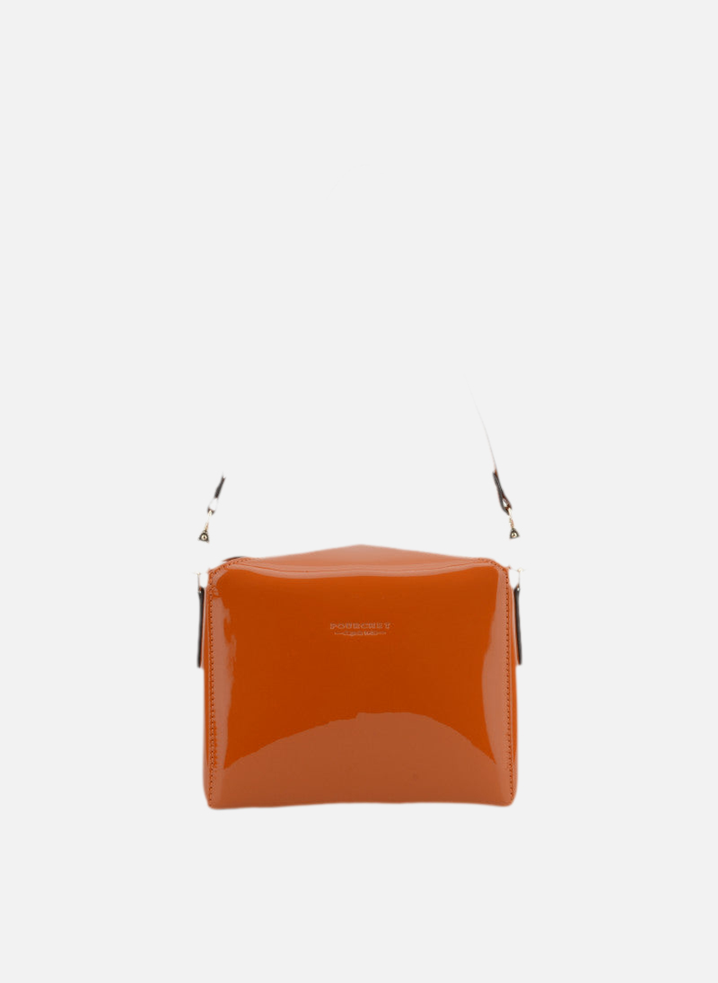 Cassetta vernis | sac porté épaule en cuir de vachette | Doré POURCHET Femme