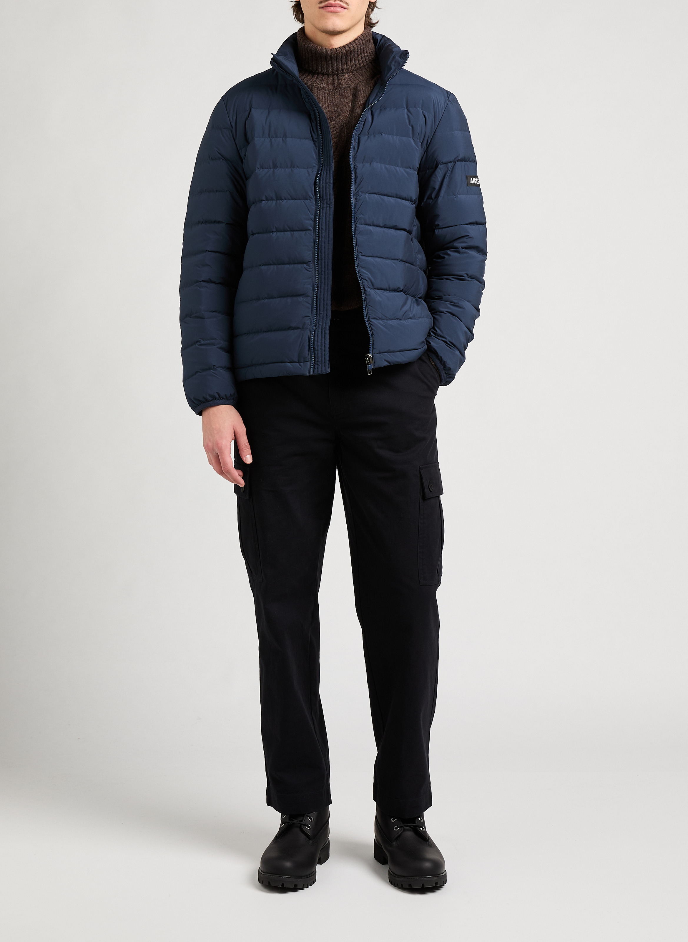 Duck down puffer jacket AIGLE Blue