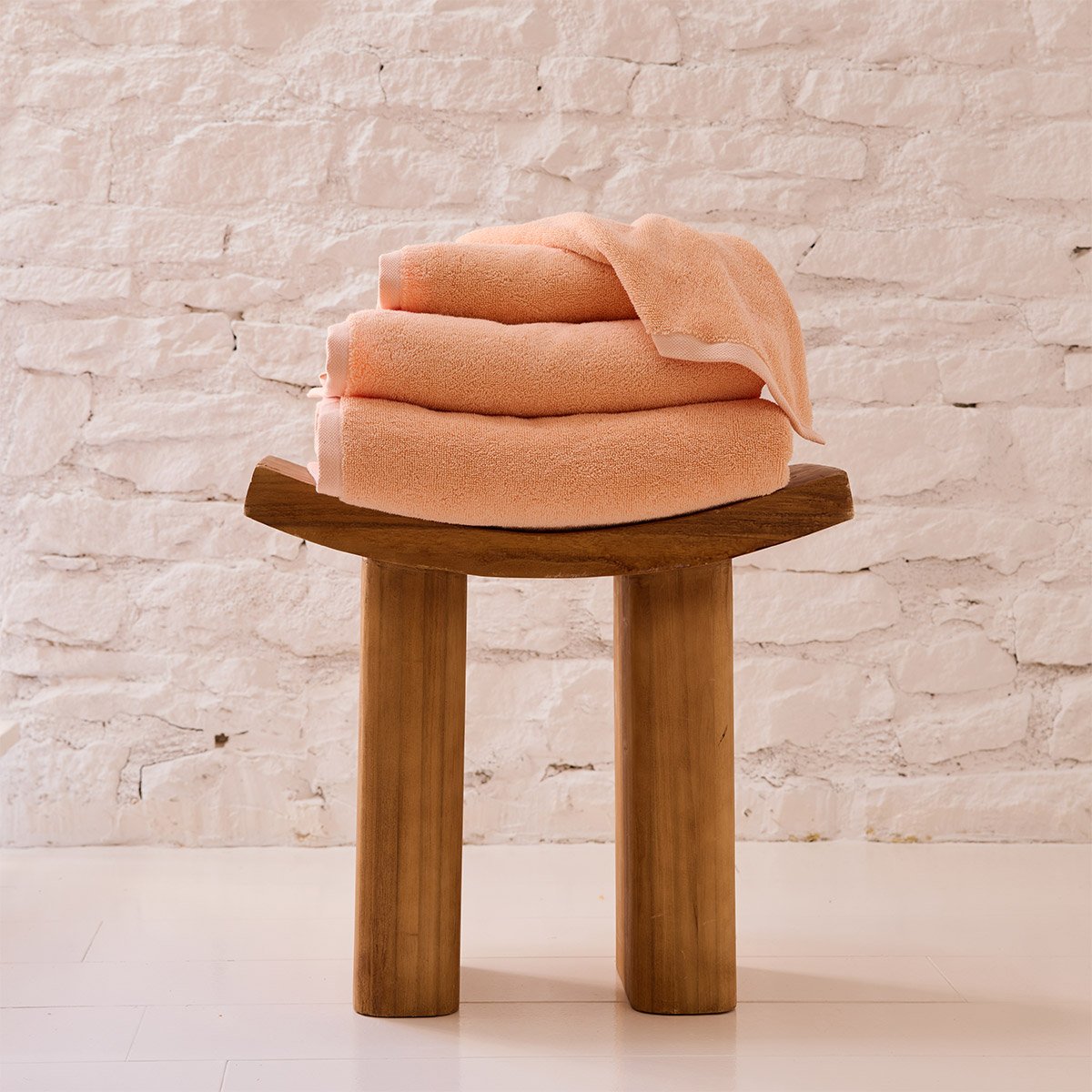 Serviette de toilette  en coton, ma douce DESFORGES Rose