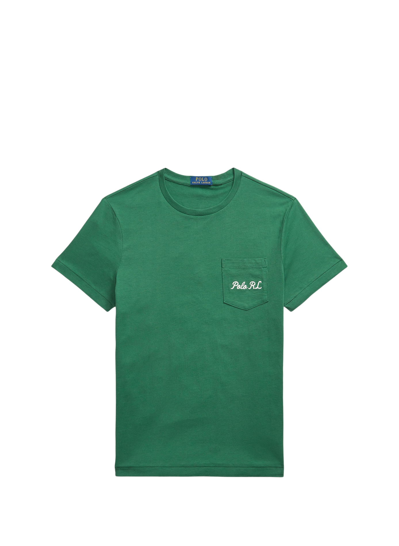 T-shirt droit à poche brodée en coton POLO RALPH LAUREN Vert