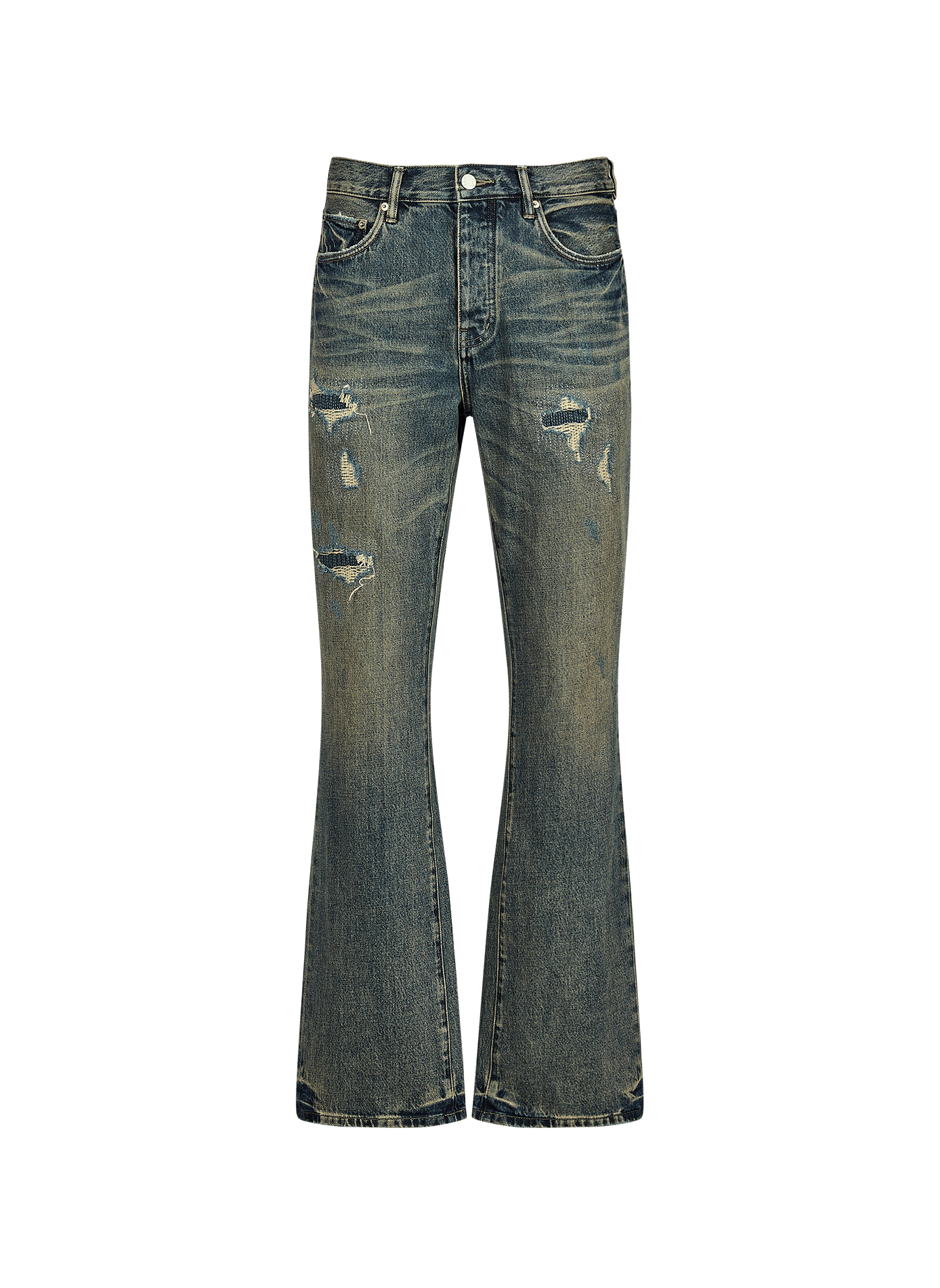 Marne High Rise 32" cotton Bootcut Jeans PURPLE BRAND Blue