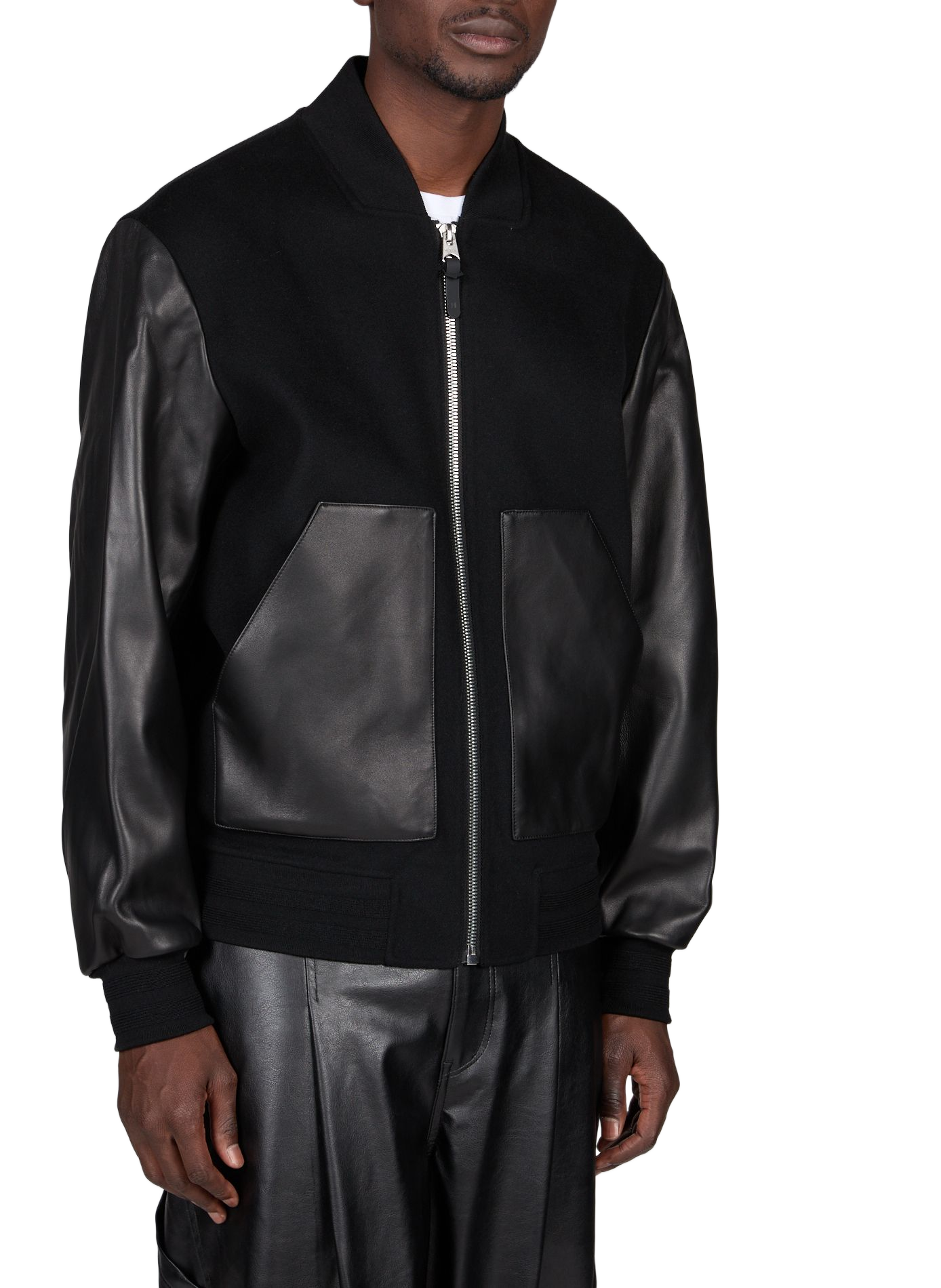 Round neck straight zip-up jacket MACKAGE Black
