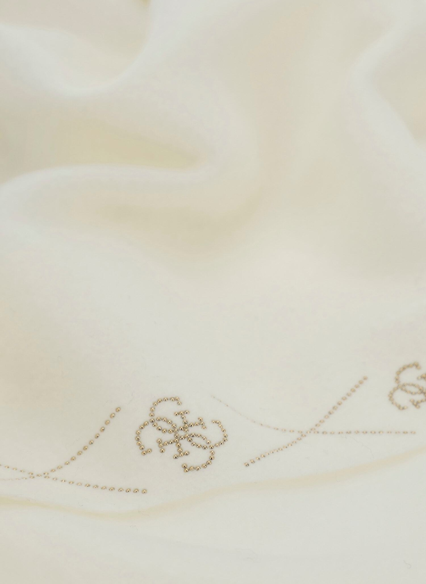Echarpe à franges et strass GUESS Beige