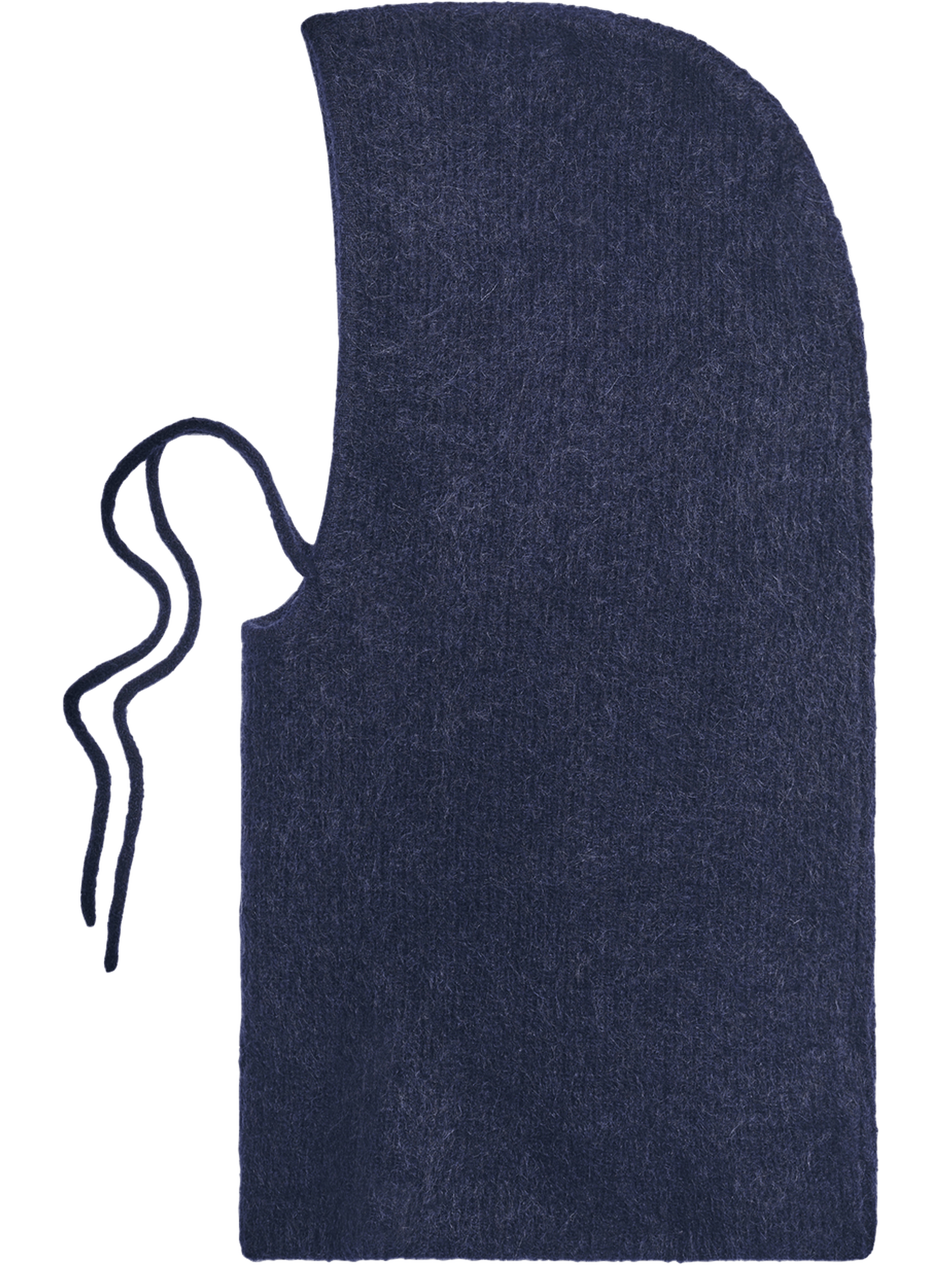 Cagoule en laine à côtes - dewi PABLO Bleu