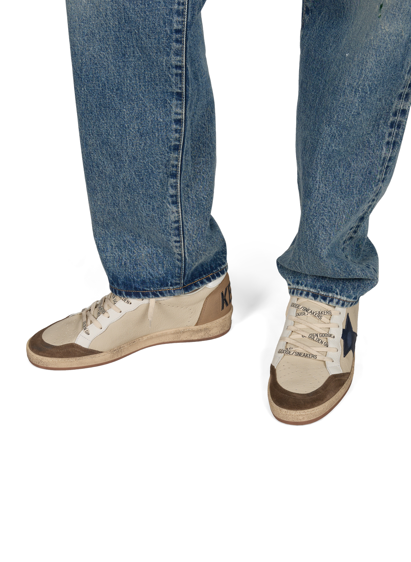 Low-top leather sneakers GOLDEN GOOSE White
