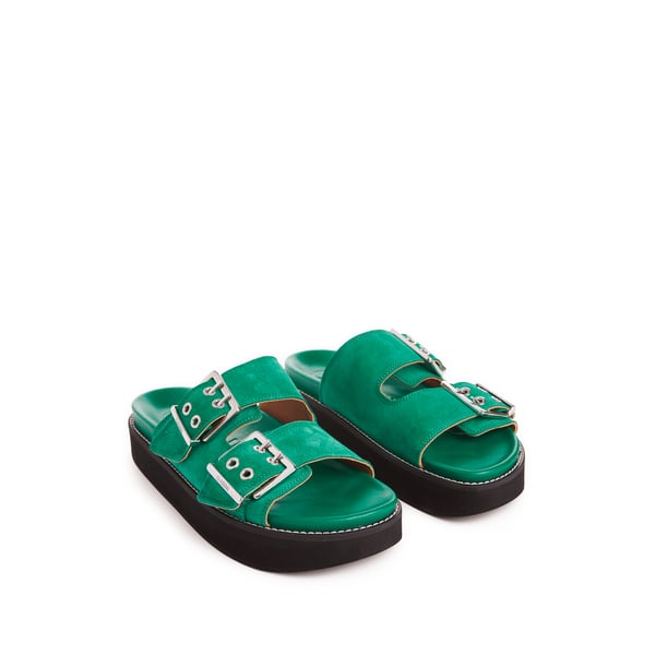 Sandales à plateforme en cuir