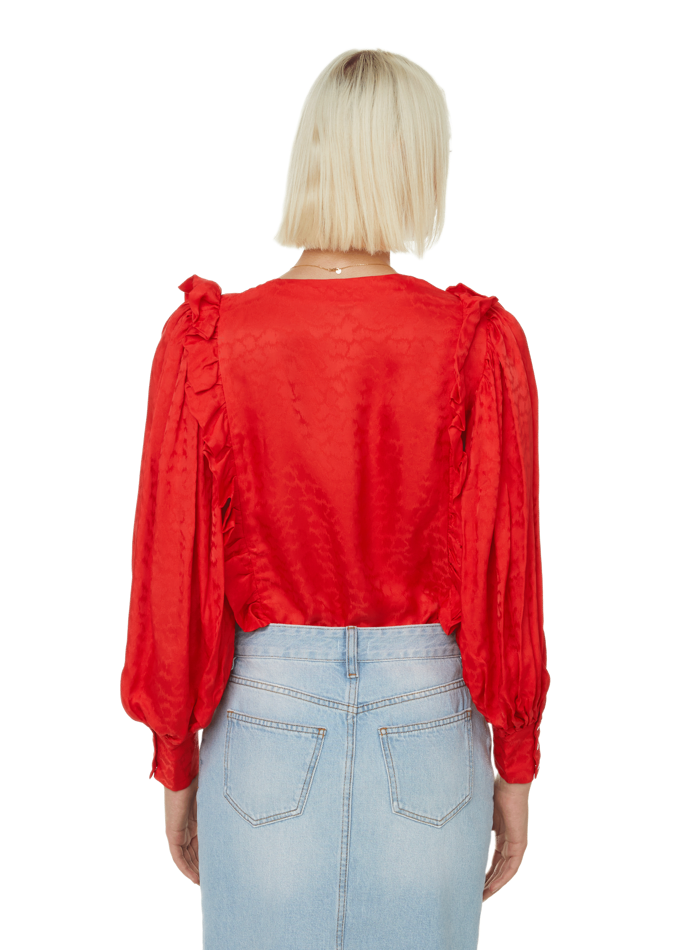 Blouse Dustin satinée ROSEANNA Beige