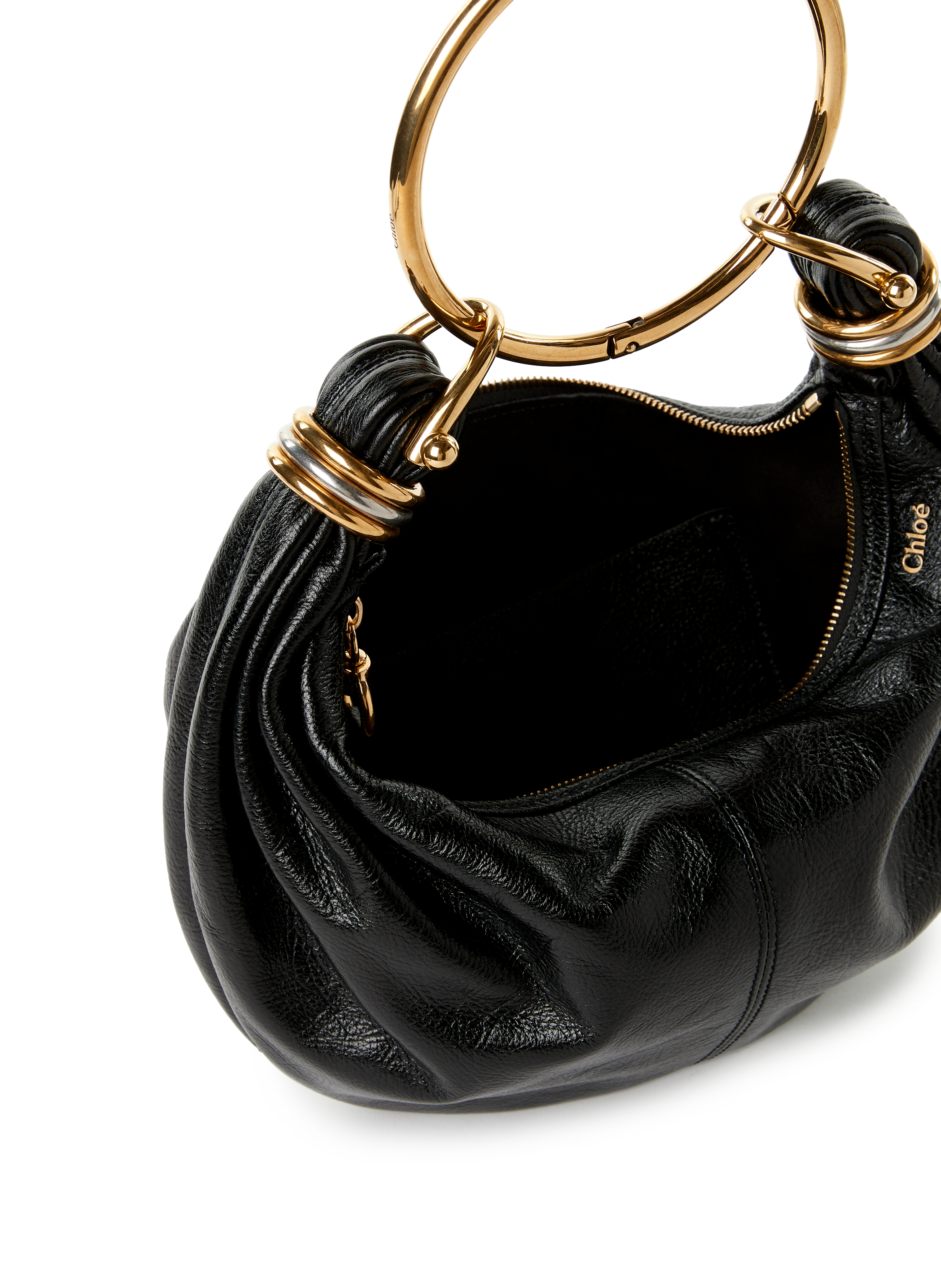 Petit sac Hobo Bracelet en cuir CHLOÉ Noir