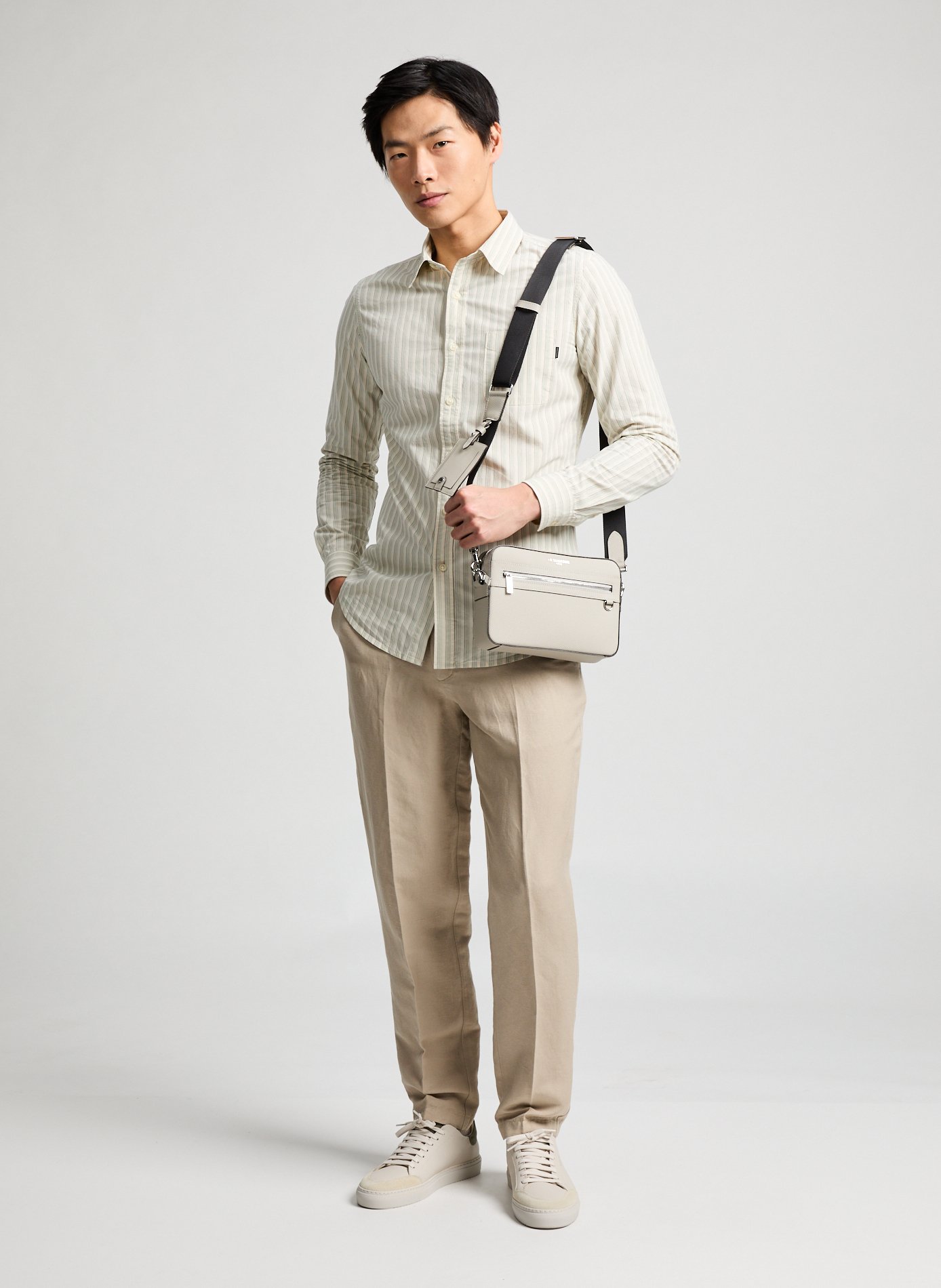 Pantalon en lin mélangé ARMANI EXCHANGE Beige