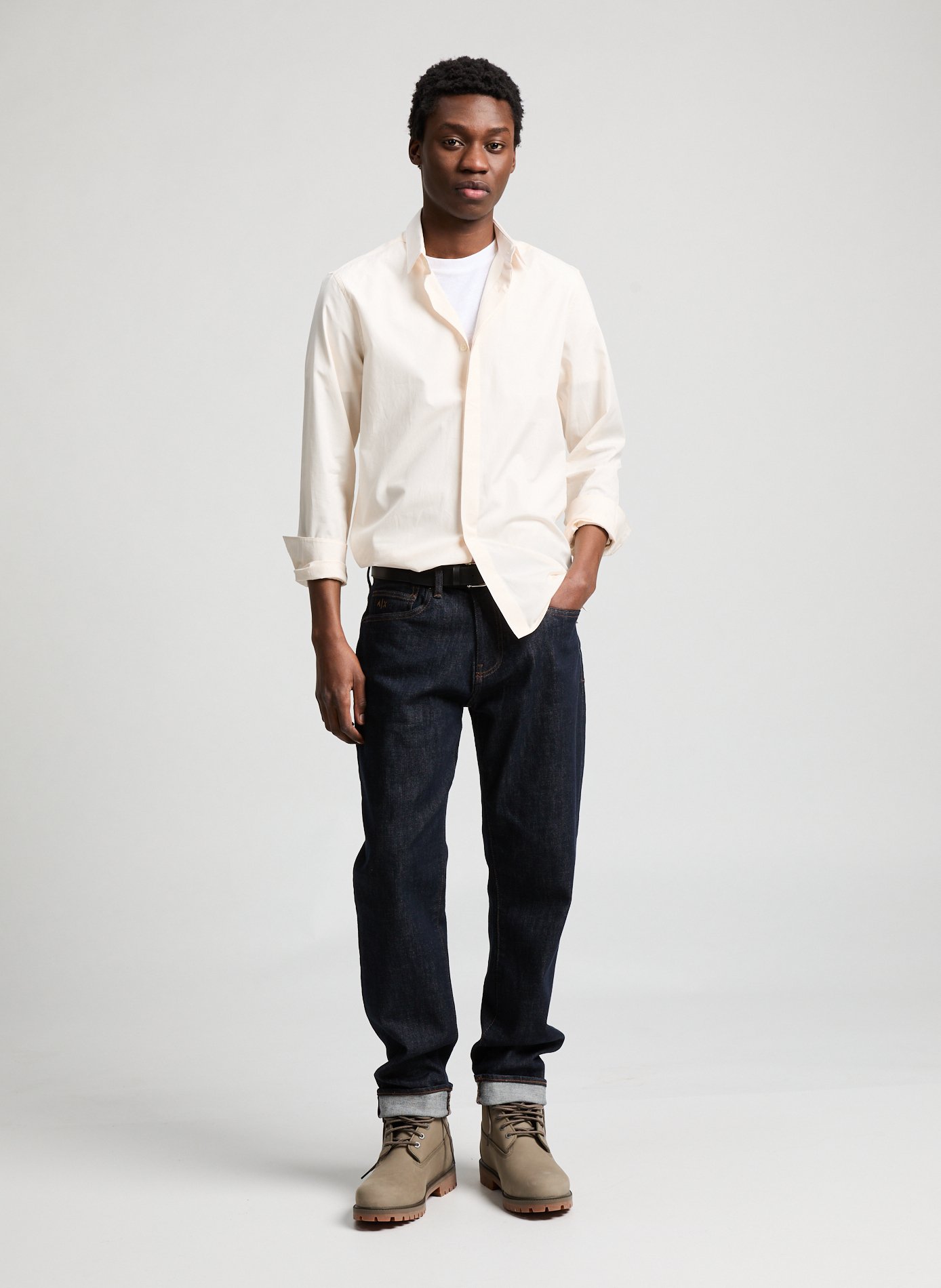 Chemise unie Krave AU PRINTEMPS PARIS Blanc