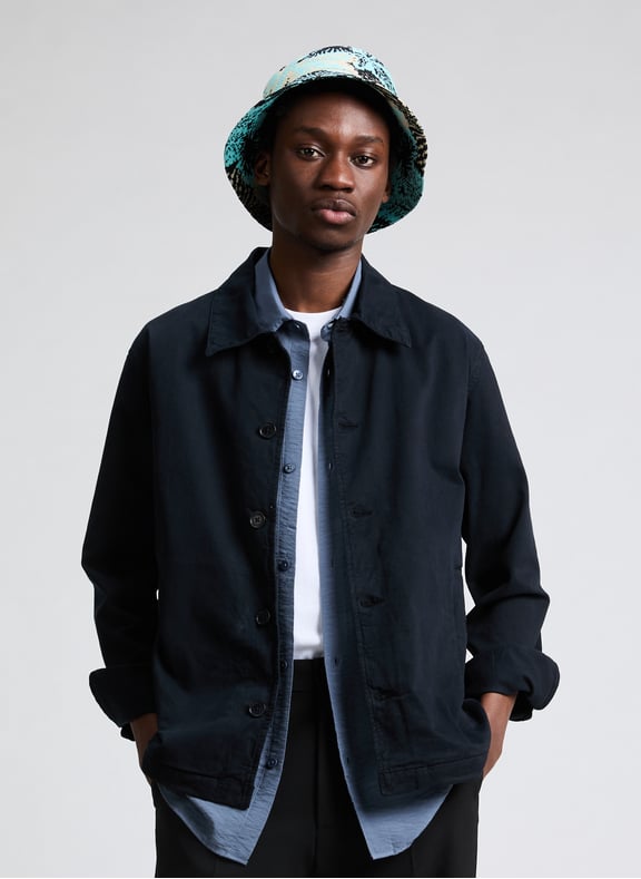 Veste chemise en coton mélangé Bleu by NN.07 NN.07 Veste chemise en coton mélangé Bleu