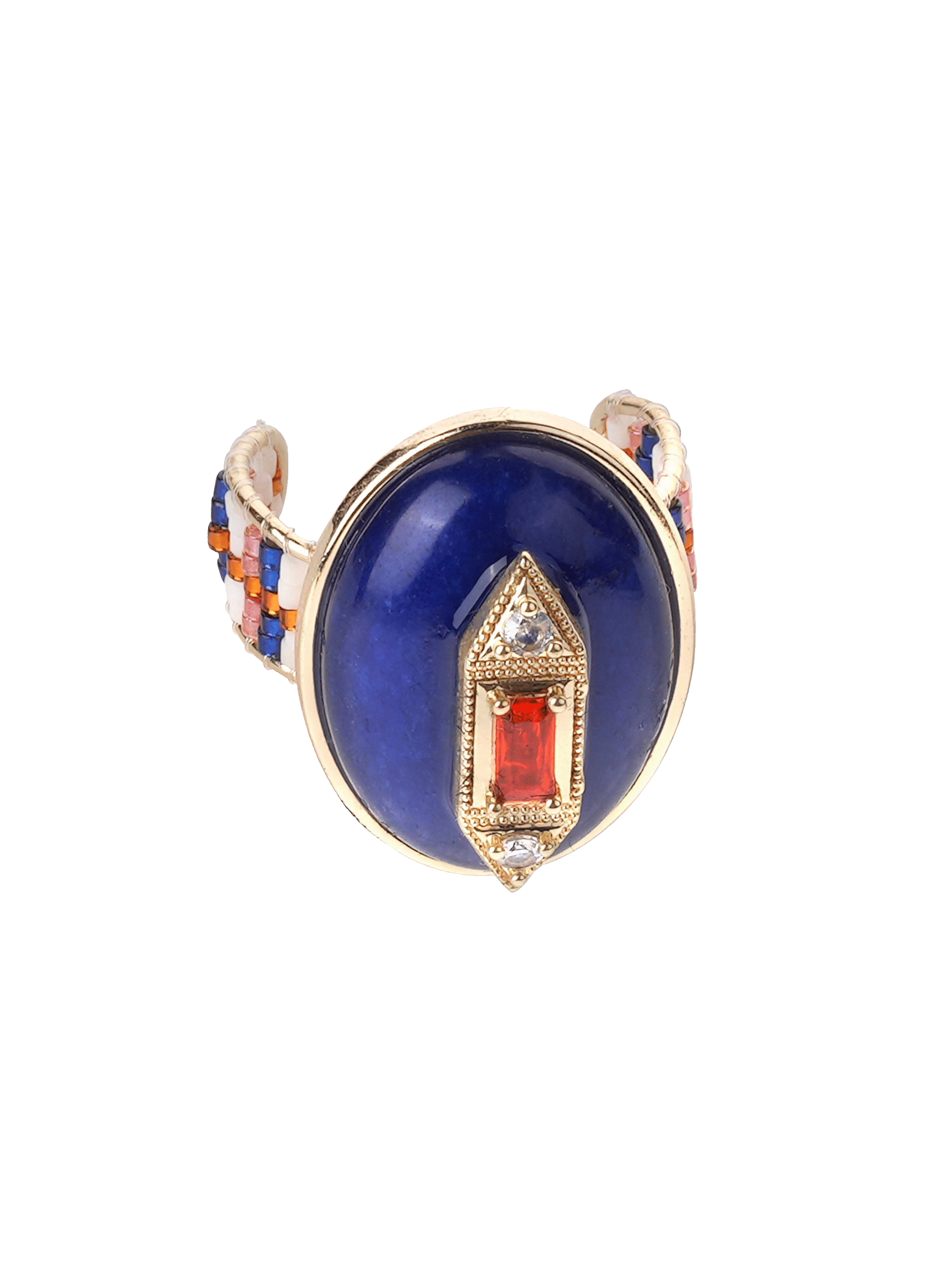 Bague réglable cabochon émail teonie HIPANEMA Bleu