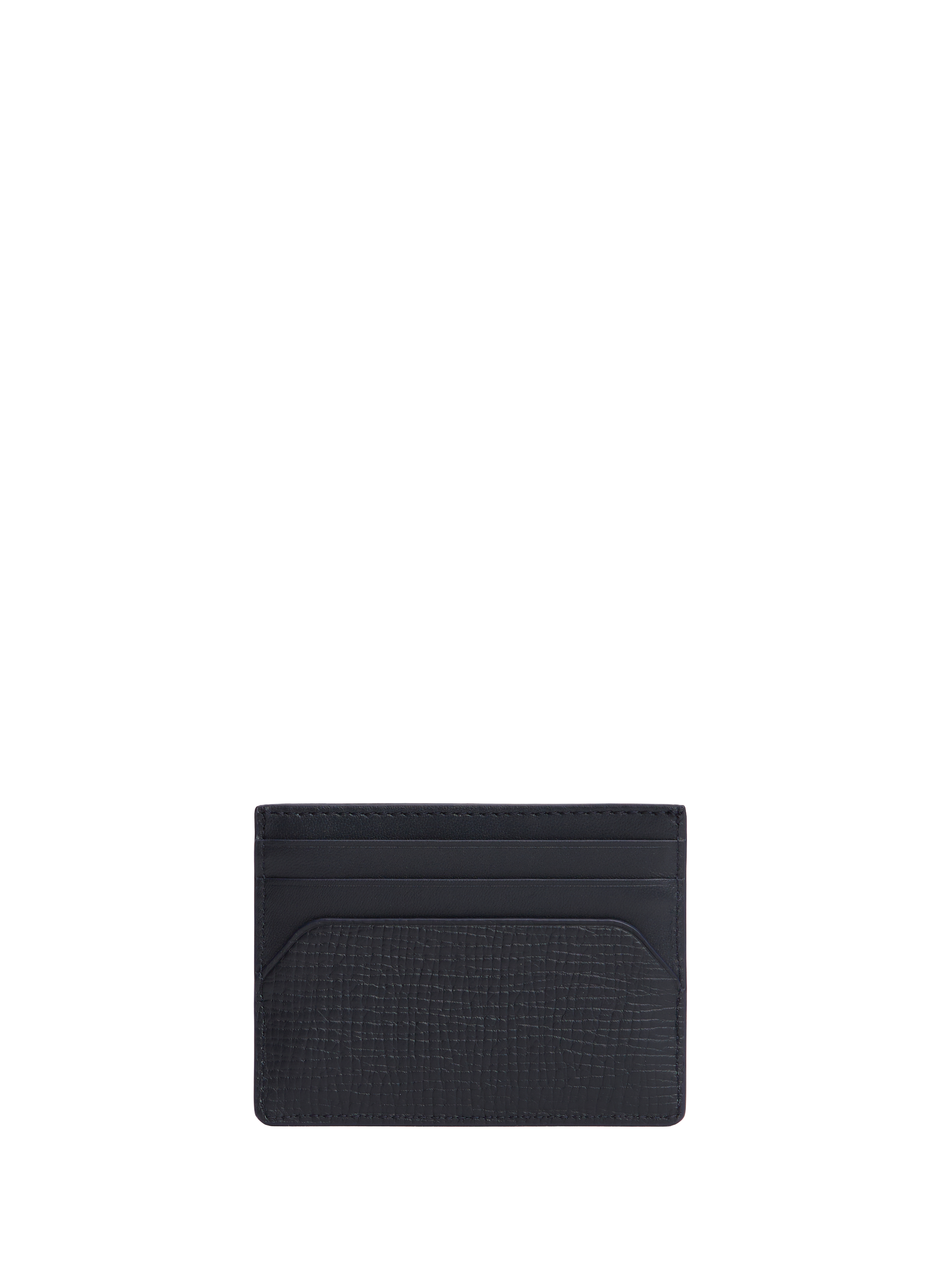 Porte-cartes en cuir de vache grainé TOMMY HILFIGER Bleu