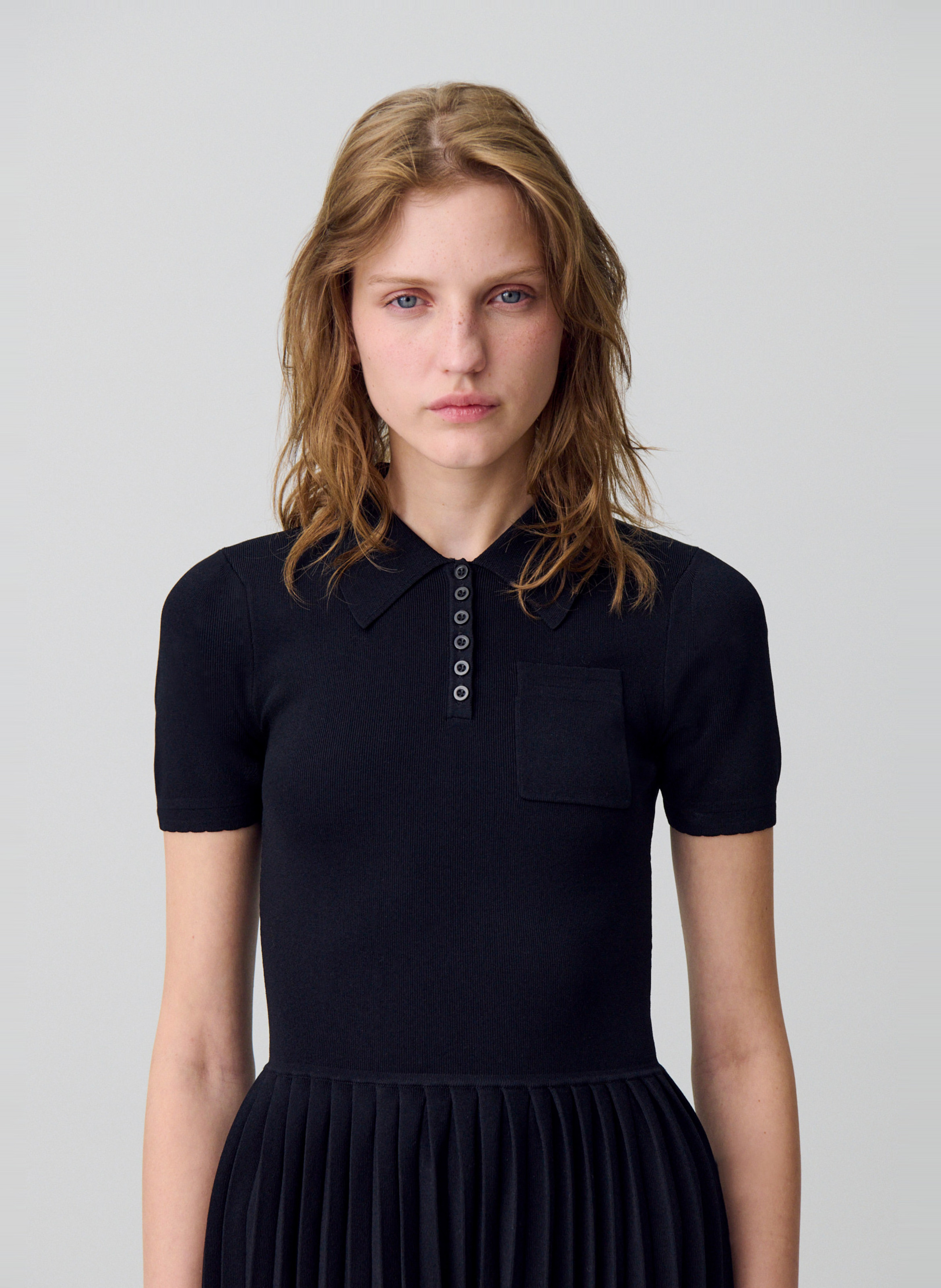 Robe courte à imprimé floral musa CLAUDIE PIERLOT Noir